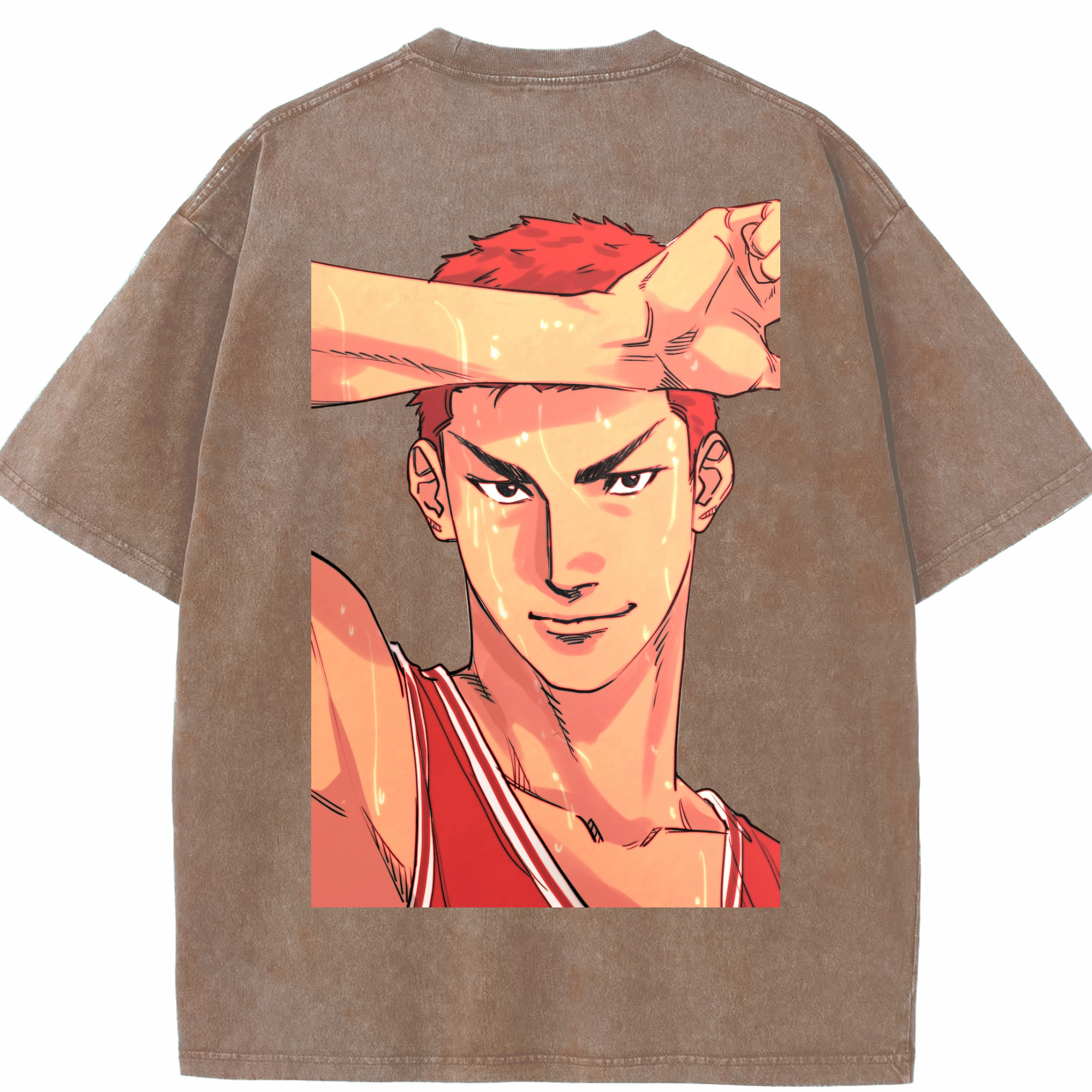 （画像用） SLAM DUNK／スラムダンク 綿100% ヴィンテージ風 半袖Tシャツ（背面プリント）