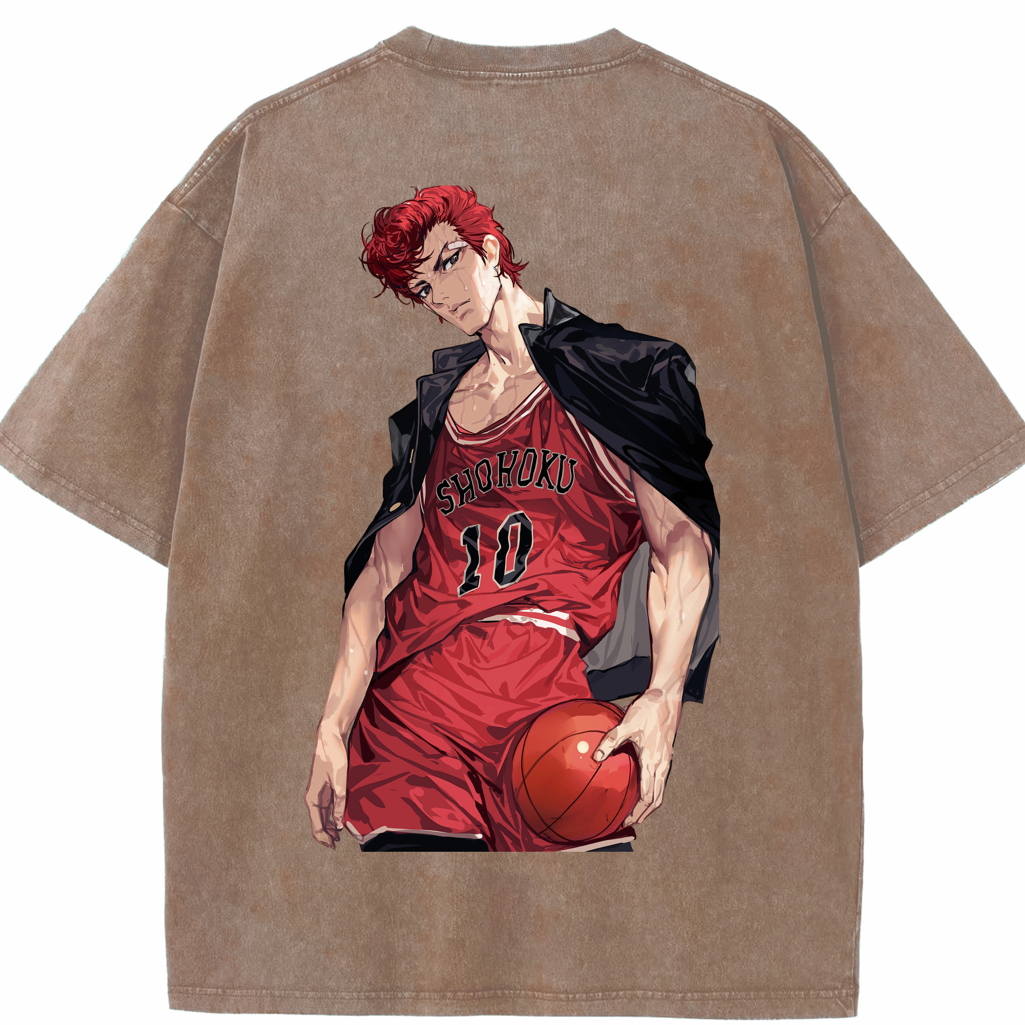 （画像用） SLAM DUNK／スラムダンク 綿100% ヴィンテージ風 半袖Tシャツ（背面プリント）