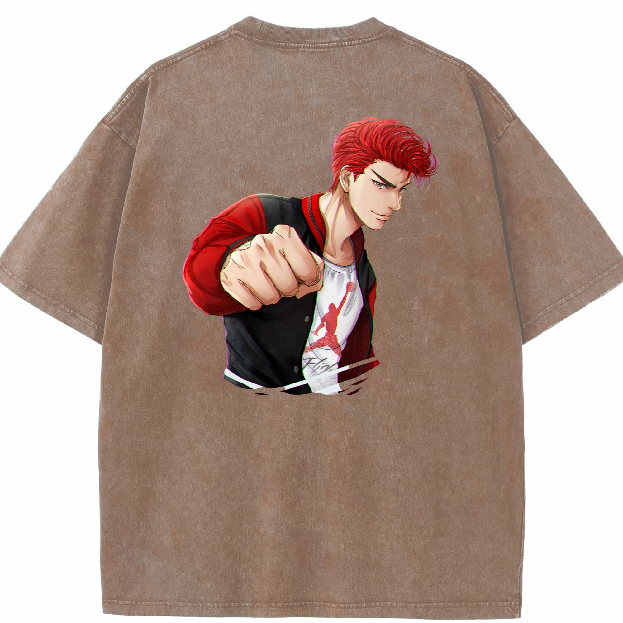 （画像用） SLAM DUNK／スラムダンク 綿100% ヴィンテージ風 半袖Tシャツ（背面プリント）