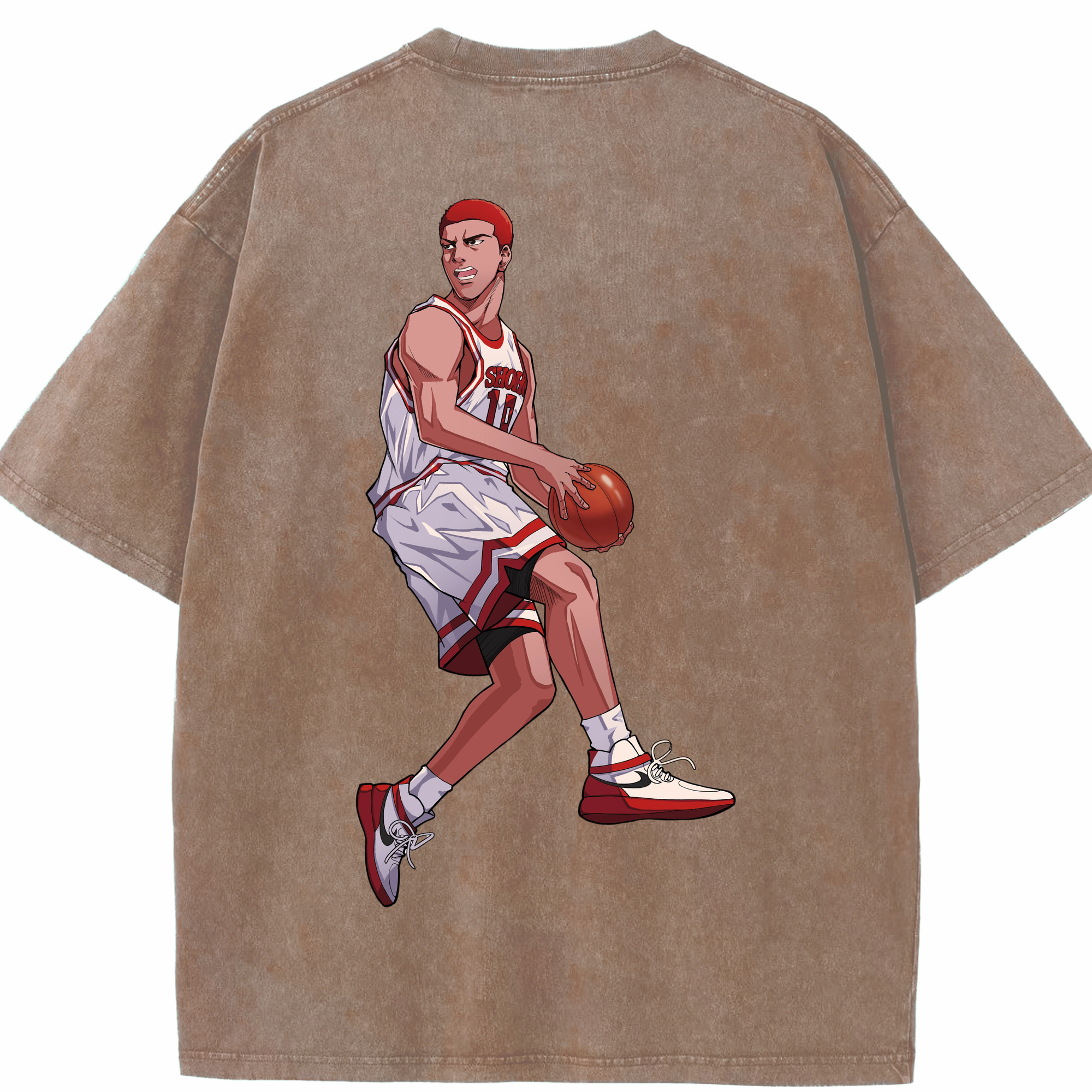 （画像用） SLAM DUNK／スラムダンク 綿100% ヴィンテージ風 半袖Tシャツ（背面プリント）
