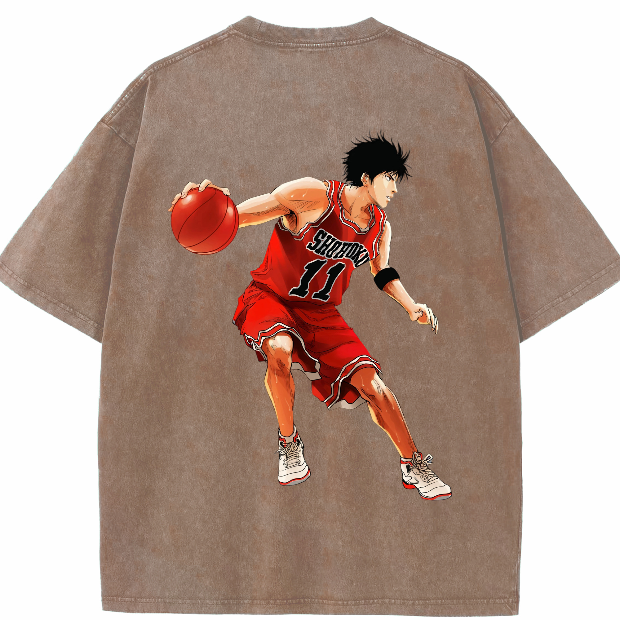 （画像用） SLAM DUNK／スラムダンク 綿100% ヴィンテージ風 半袖Tシャツ（背面プリント）