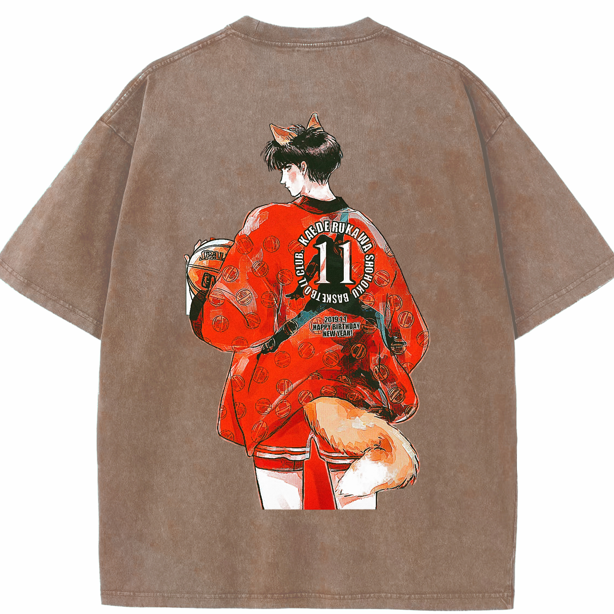 （画像用） SLAM DUNK／スラムダンク 綿100% ヴィンテージ風 半袖Tシャツ（背面プリント）