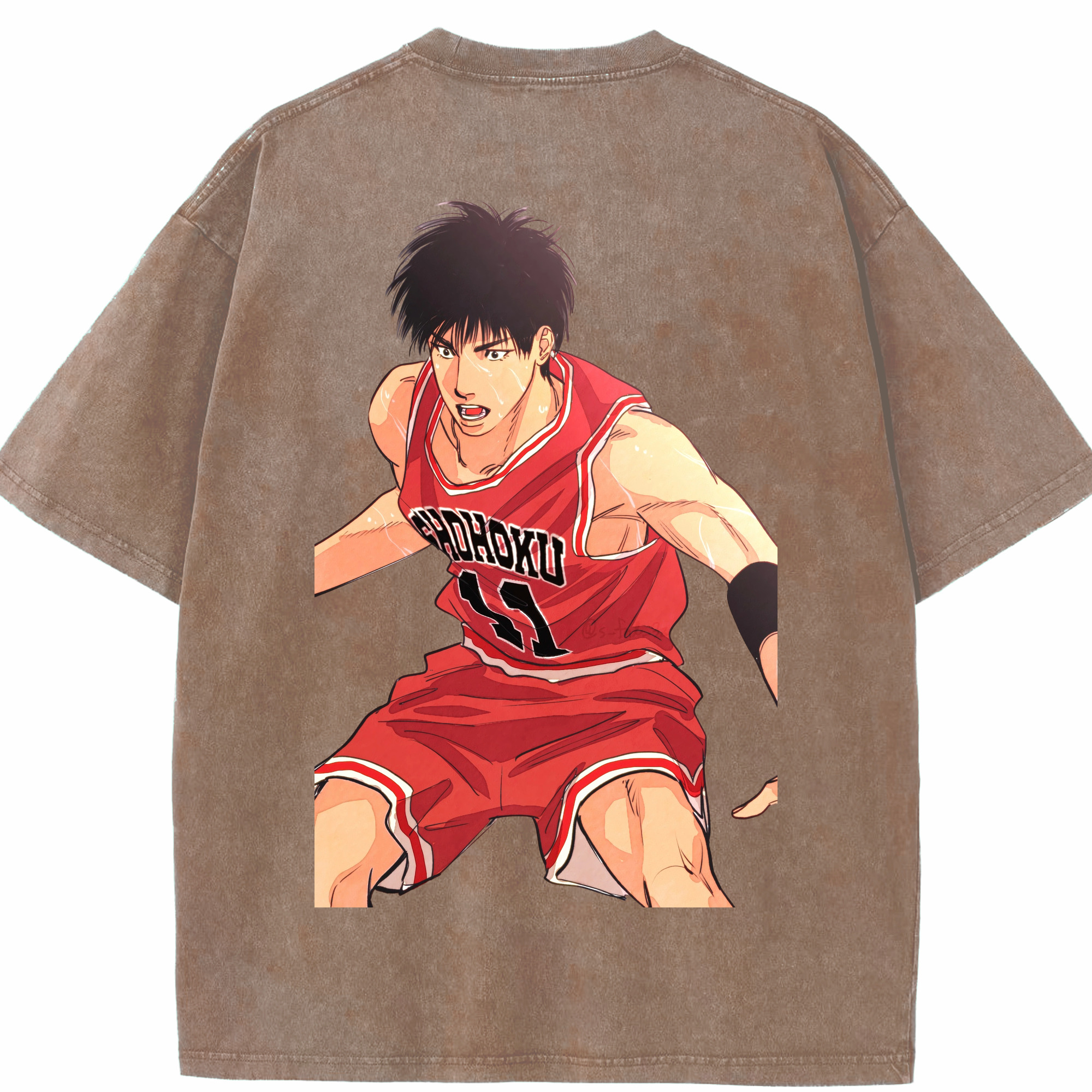 （画像用） SLAM DUNK／スラムダンク 綿100% ヴィンテージ風 半袖Tシャツ（背面プリント）
