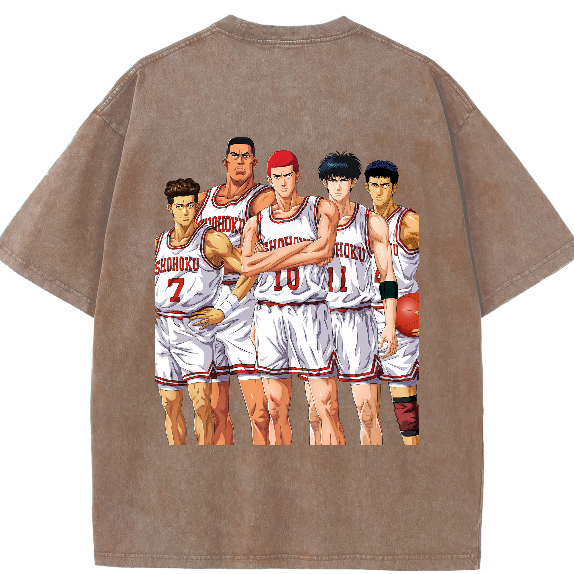 （画像用） SLAM DUNK／スラムダンク 綿100% ヴィンテージ風 半袖Tシャツ（背面プリント）