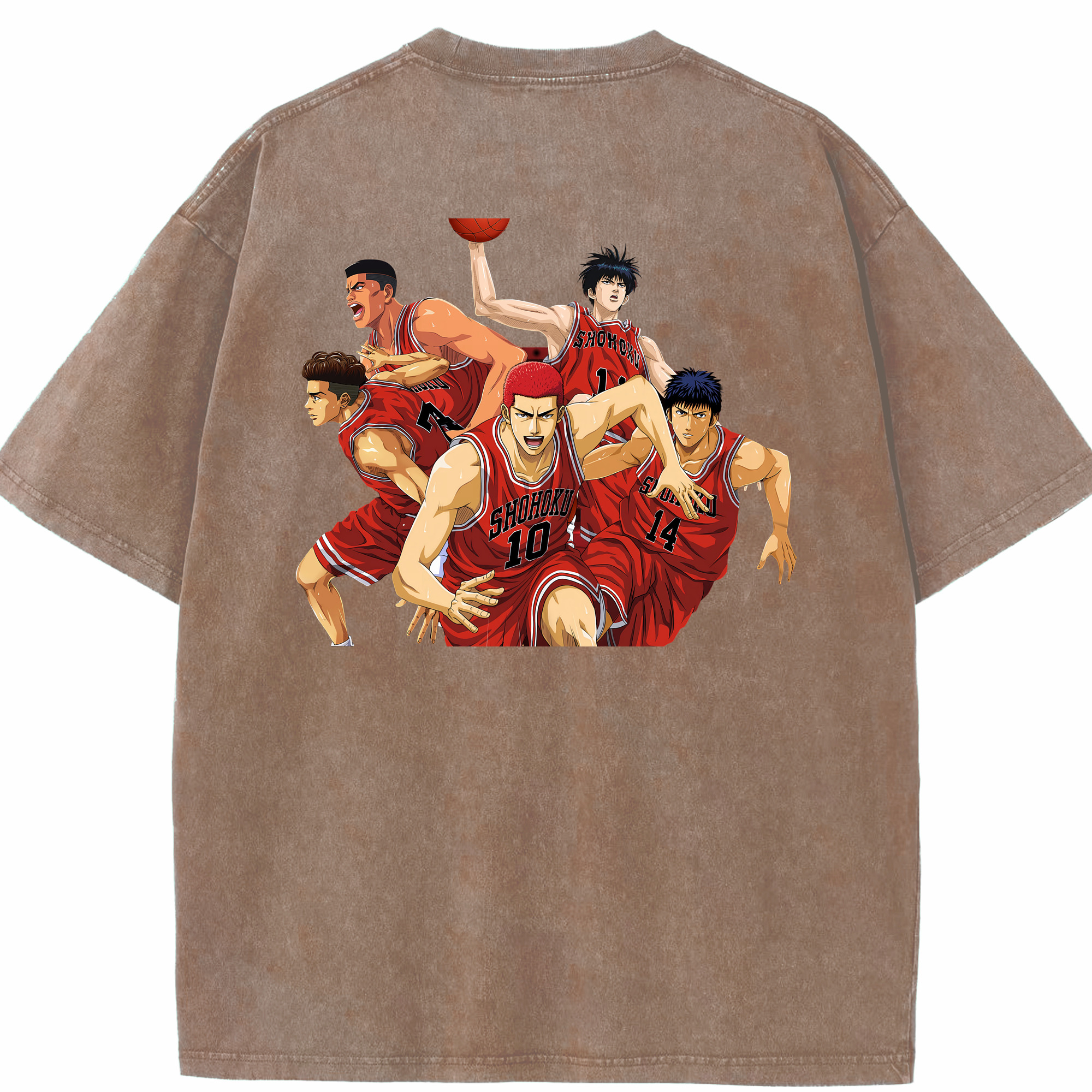 （画像用） SLAM DUNK／スラムダンク 綿100% ヴィンテージ風 半袖Tシャツ（背面プリント）