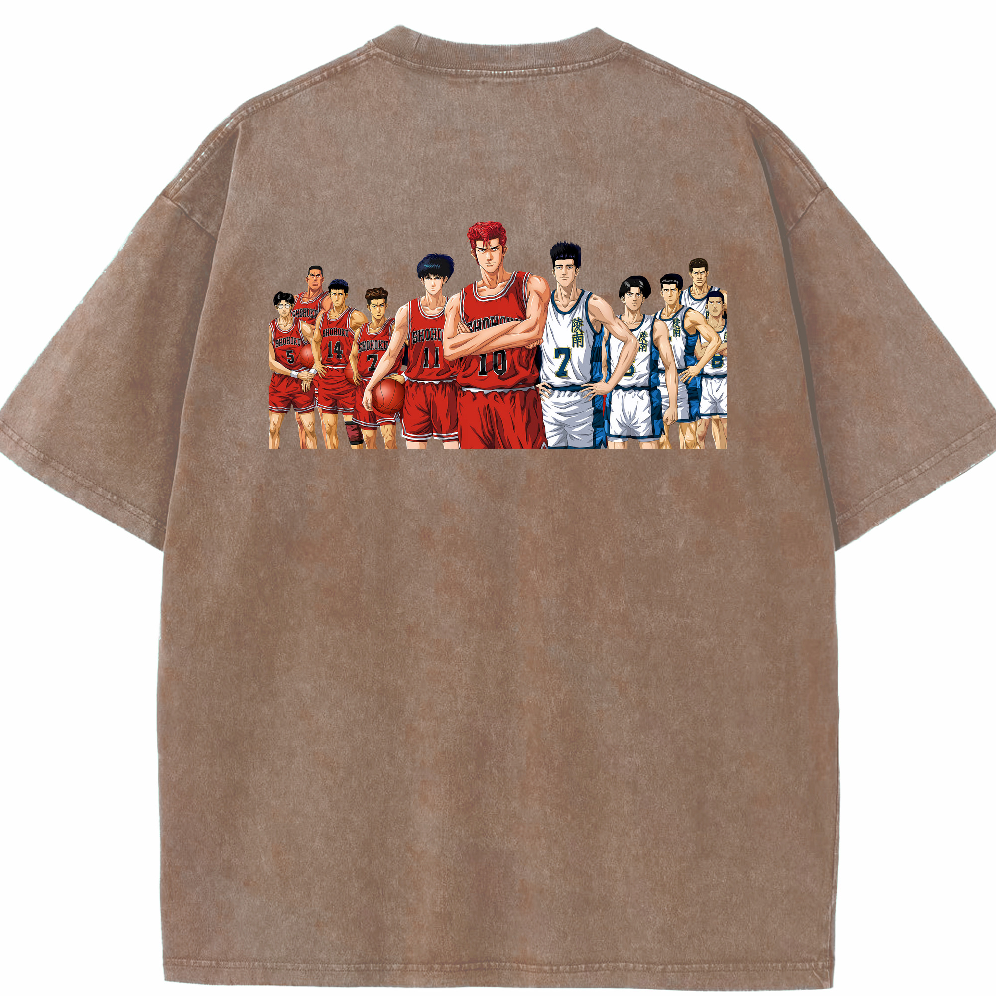 （画像用） SLAM DUNK／スラムダンク 綿100% ヴィンテージ風 半袖Tシャツ（背面プリント）
