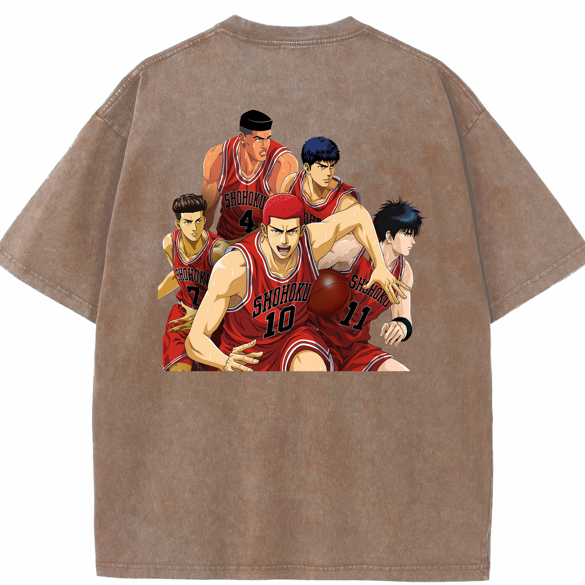 （画像用） SLAM DUNK／スラムダンク 綿100% ヴィンテージ風 半袖Tシャツ（背面プリント）