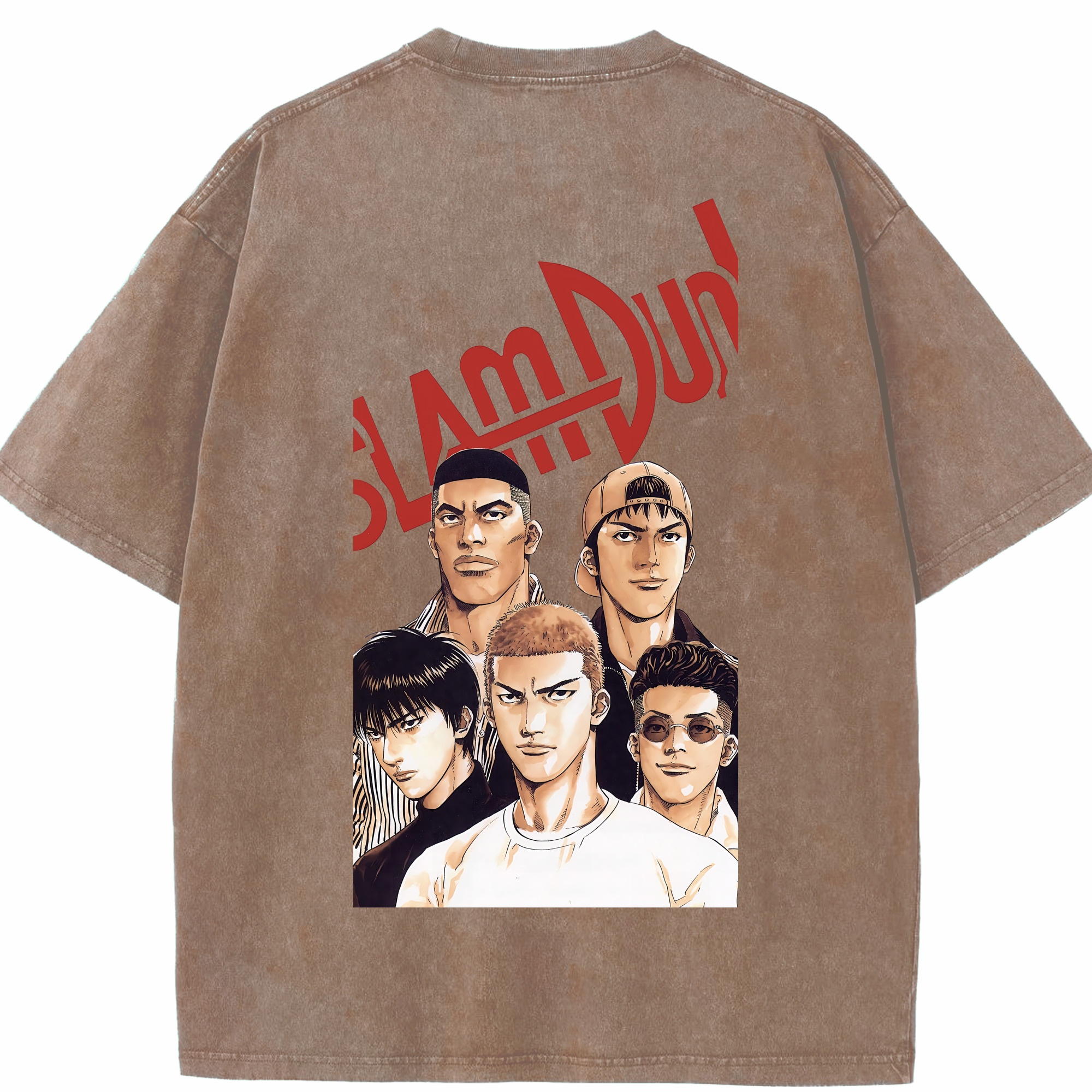 （画像用） SLAM DUNK／スラムダンク 綿100% ヴィンテージ風 半袖Tシャツ（背面プリント）