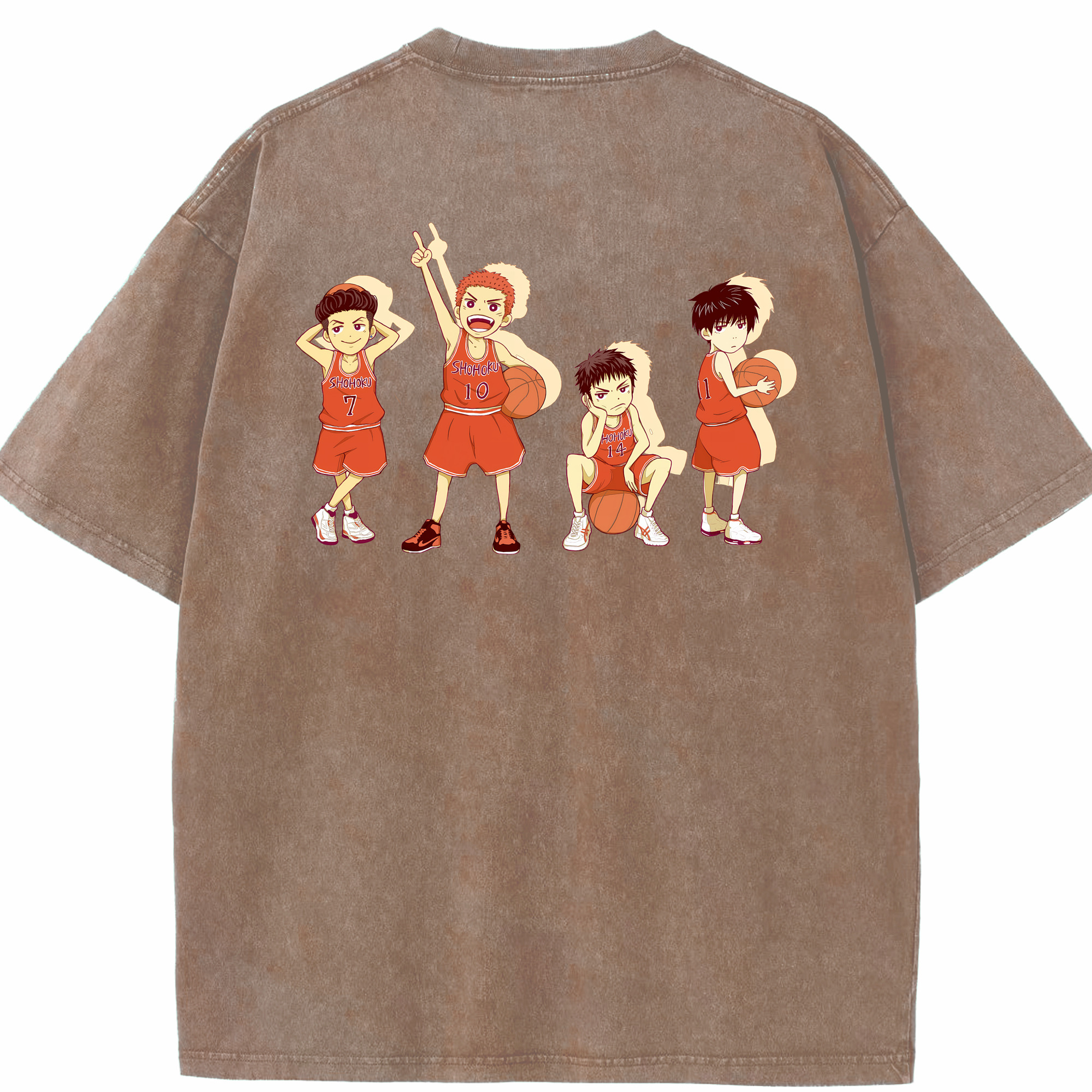 （画像用） SLAM DUNK／スラムダンク 綿100% ヴィンテージ風 半袖Tシャツ（背面プリント）