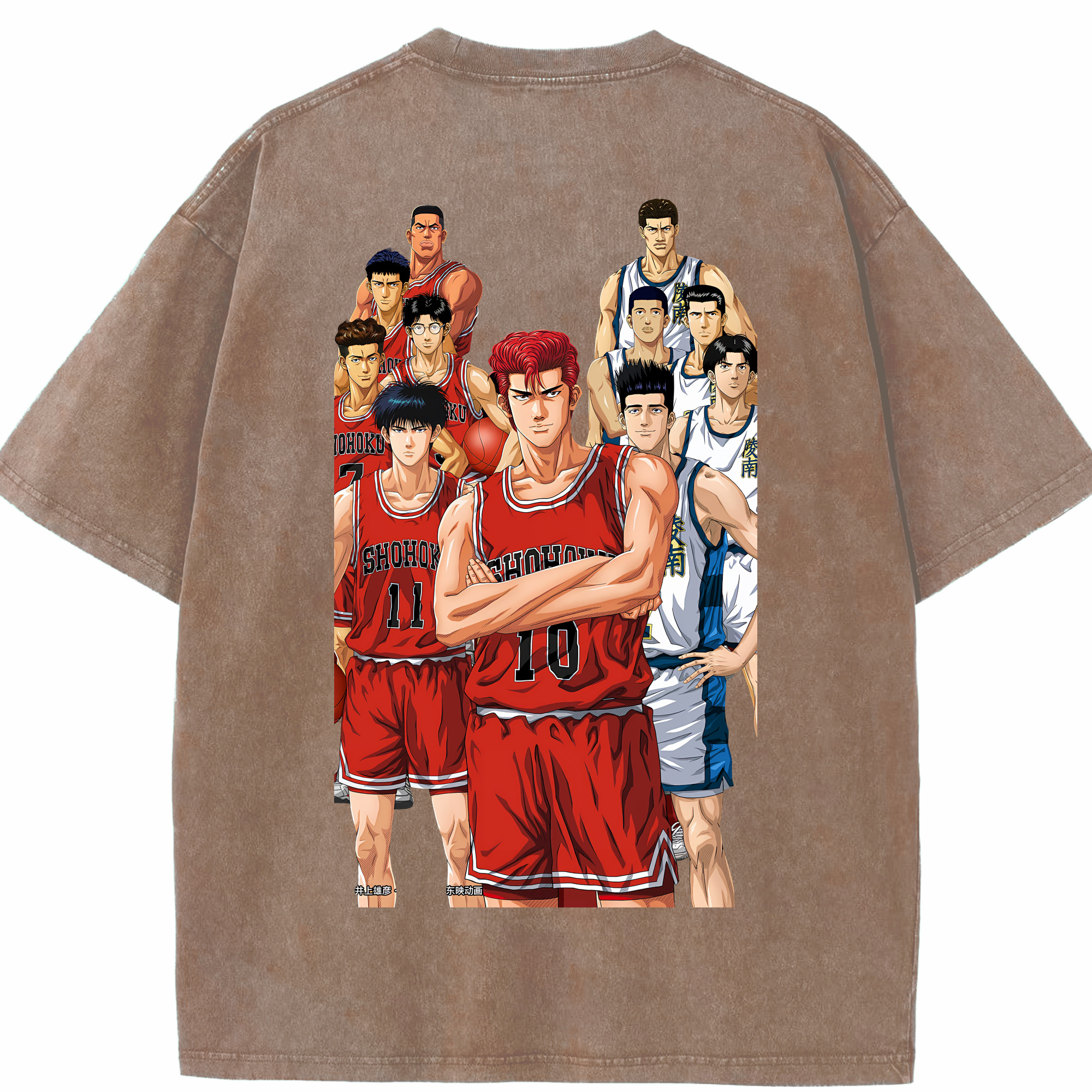 （画像用） SLAM DUNK／スラムダンク 綿100% ヴィンテージ風 半袖Tシャツ（背面プリント）