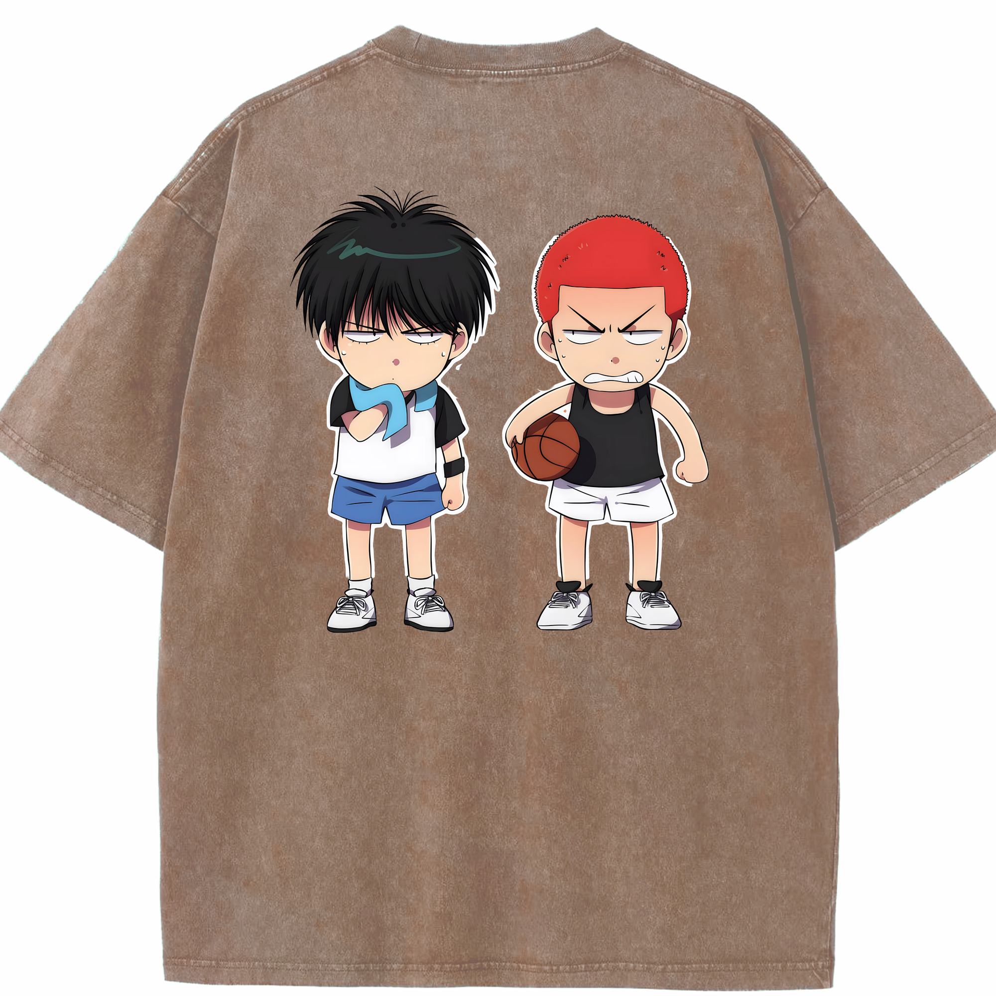 （画像用） SLAM DUNK／スラムダンク 綿100% ヴィンテージ風 半袖Tシャツ（背面プリント）
