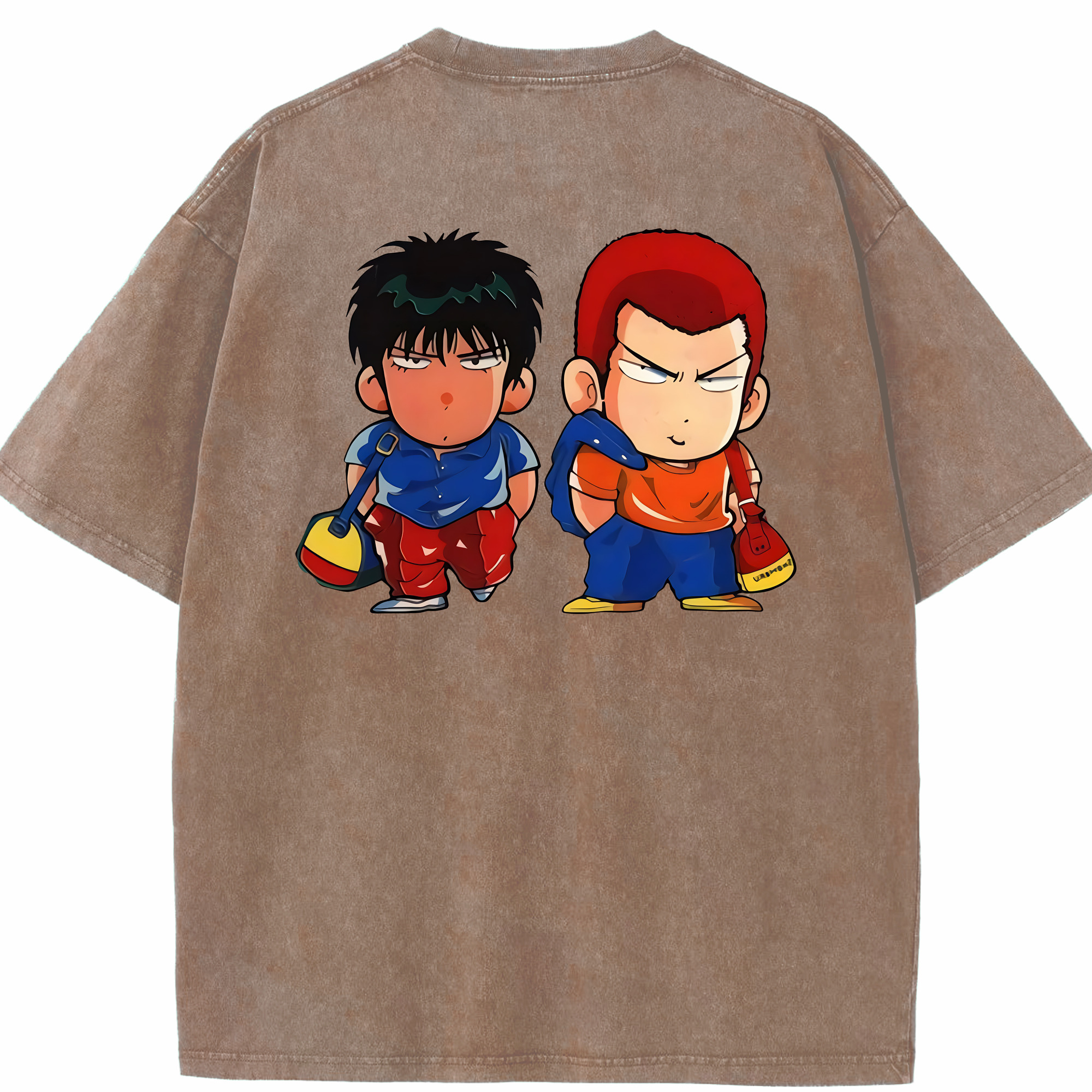 （画像用） SLAM DUNK／スラムダンク 綿100% ヴィンテージ風 半袖Tシャツ（背面プリント）