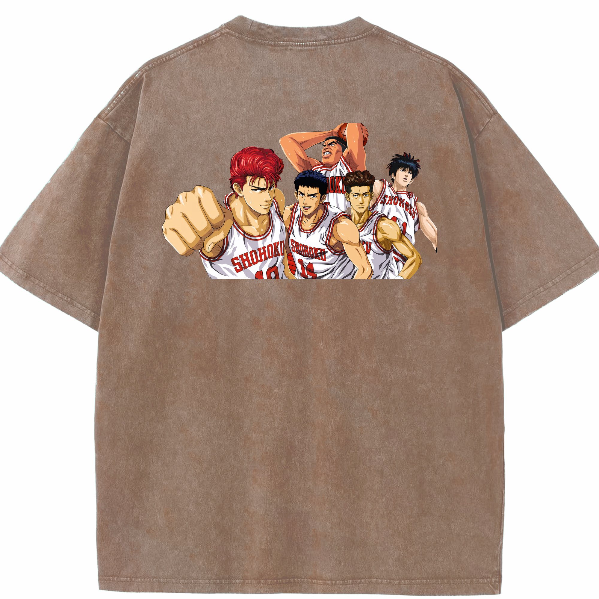 （画像用） SLAM DUNK／スラムダンク 綿100% ヴィンテージ風 半袖Tシャツ（背面プリント）