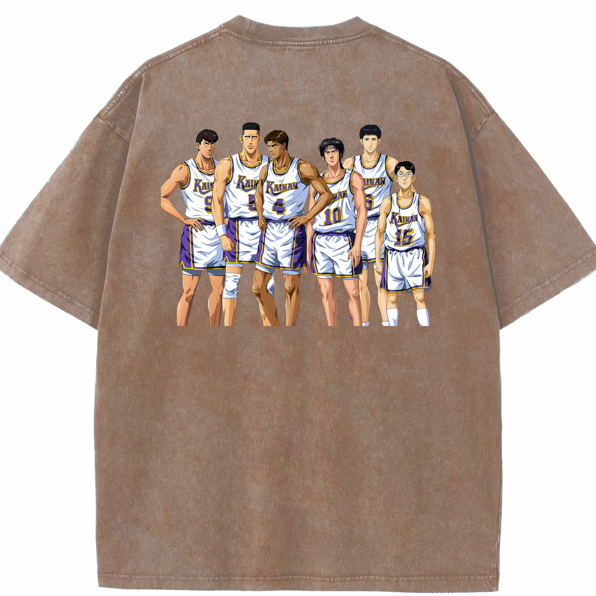 （画像用） SLAM DUNK／スラムダンク 綿100% ヴィンテージ風 半袖Tシャツ（背面プリント）