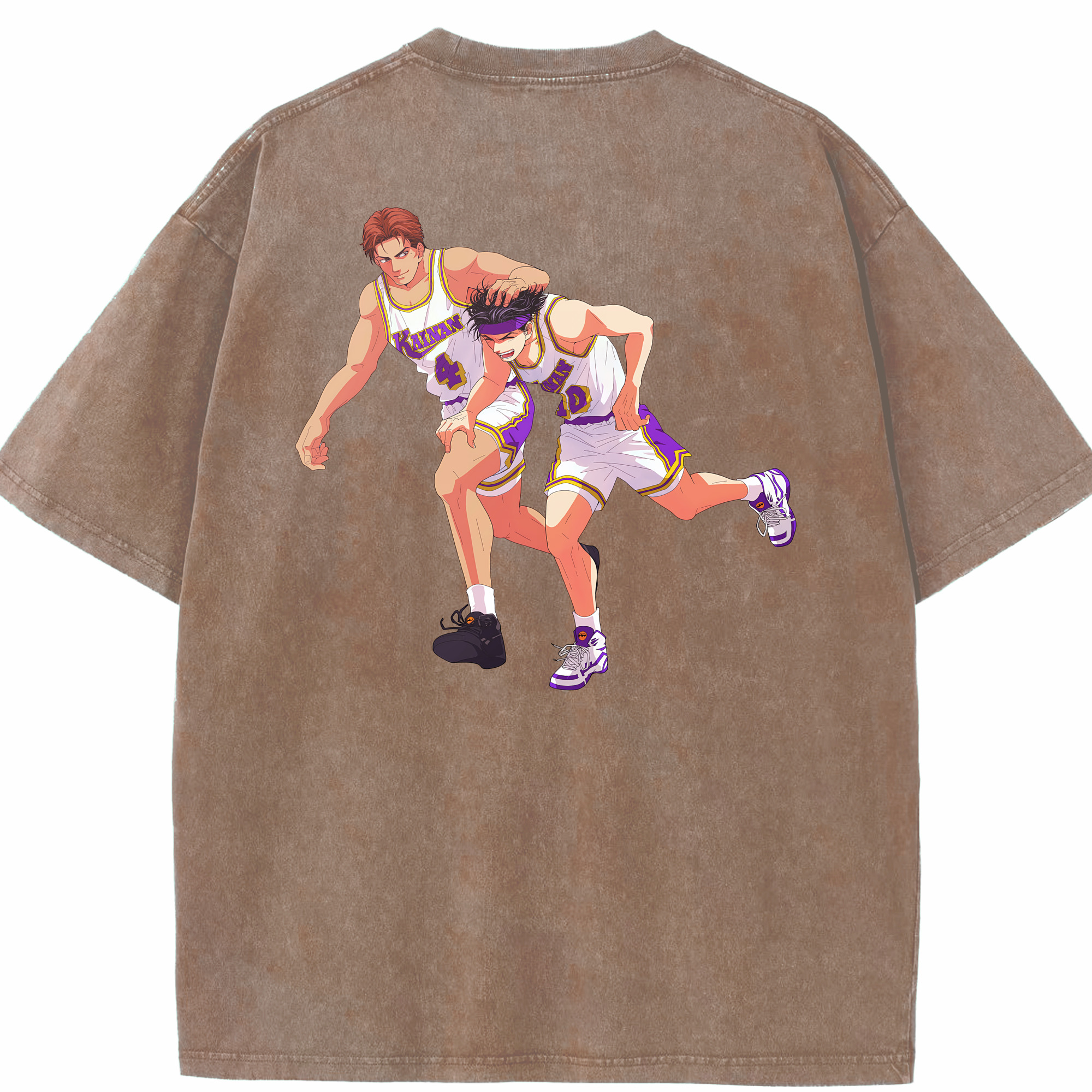 （画像用） SLAM DUNK／スラムダンク 綿100% ヴィンテージ風 半袖Tシャツ（背面プリント）