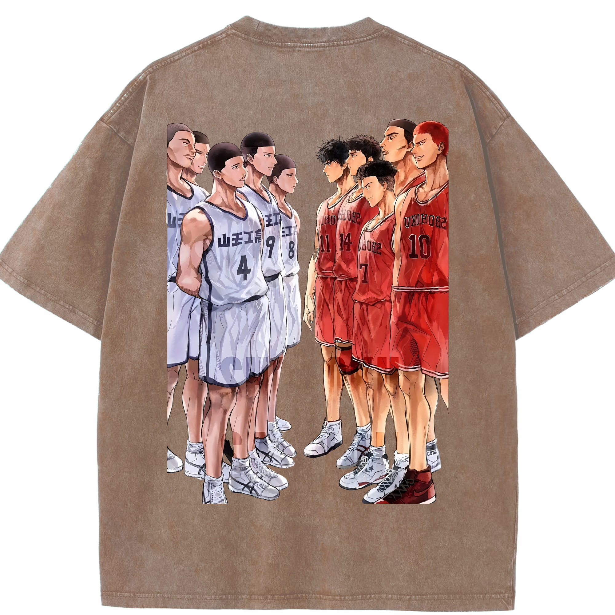（画像用） SLAM DUNK／スラムダンク 綿100% ヴィンテージ風 半袖Tシャツ（背面プリント）