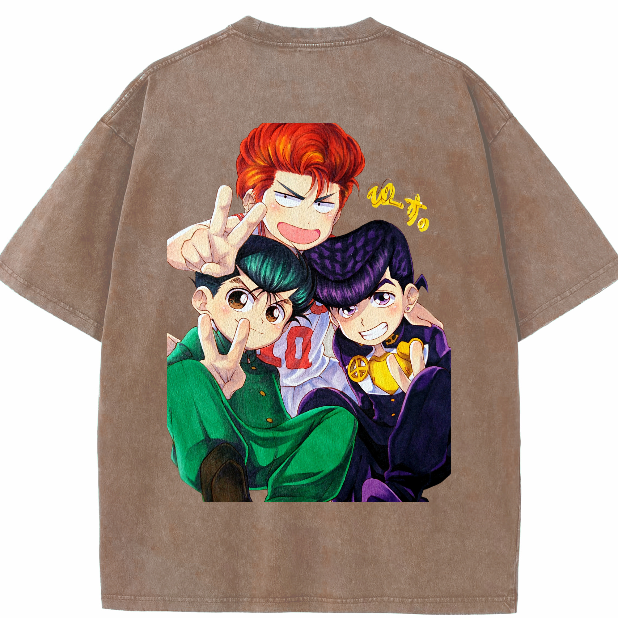 SLAM DUNK／スラムダンク 綿100% ヴィンテージ風 半袖Tシャツ（背面プリント）