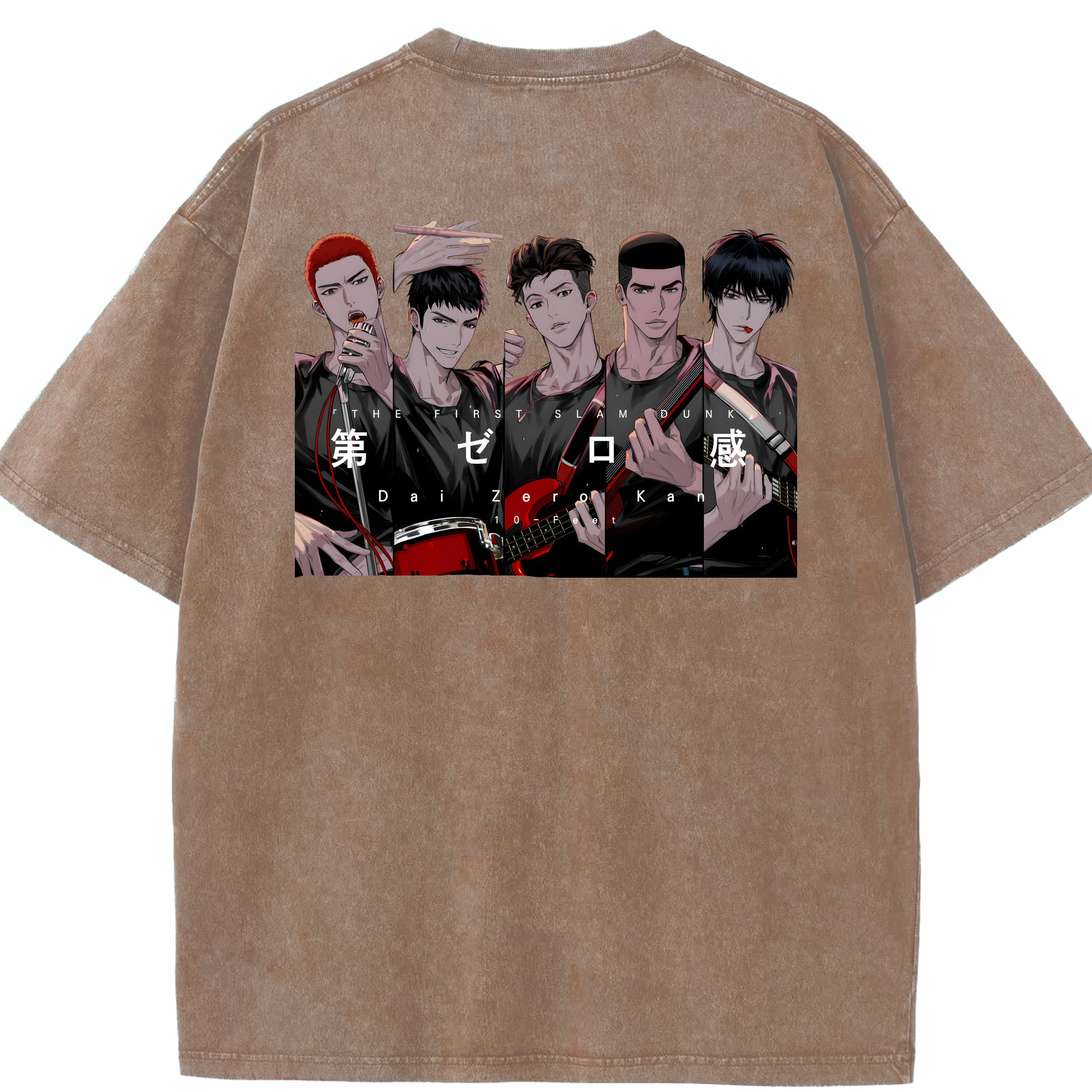 SLAM DUNK／スラムダンク 綿100% ヴィンテージ風 半袖Tシャツ（背面プリント）