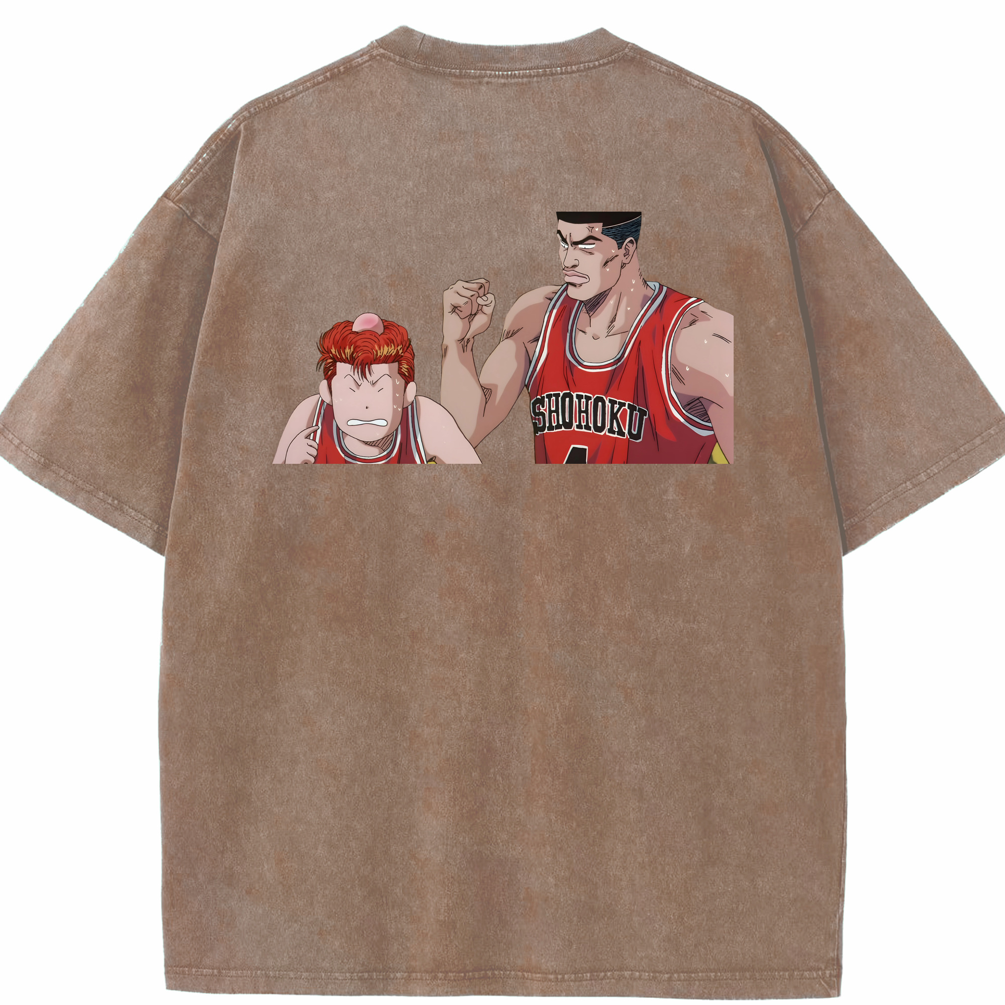 SLAM DUNK／スラムダンク 綿100% ヴィンテージ風 半袖Tシャツ（背面プリント）