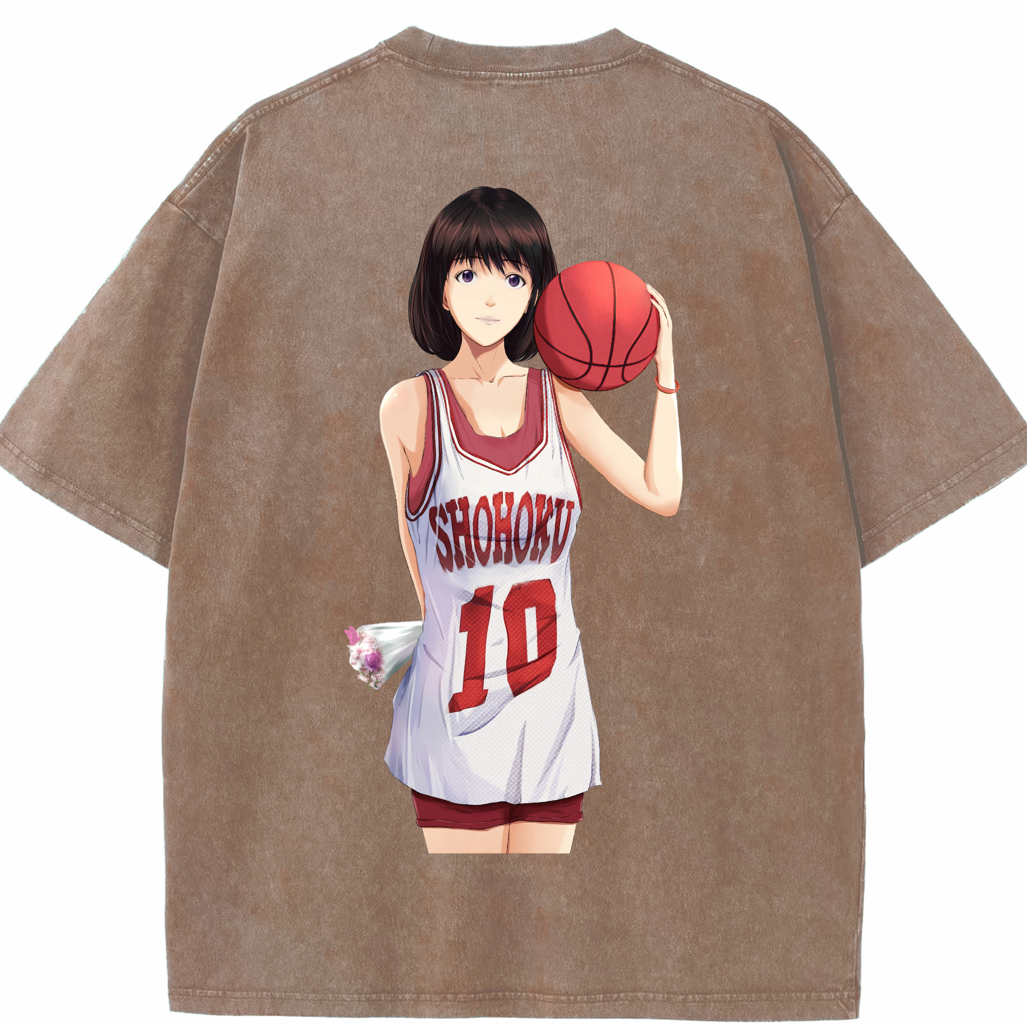 SLAM DUNK／スラムダンク 綿100% ヴィンテージ風 半袖Tシャツ（背面プリント）