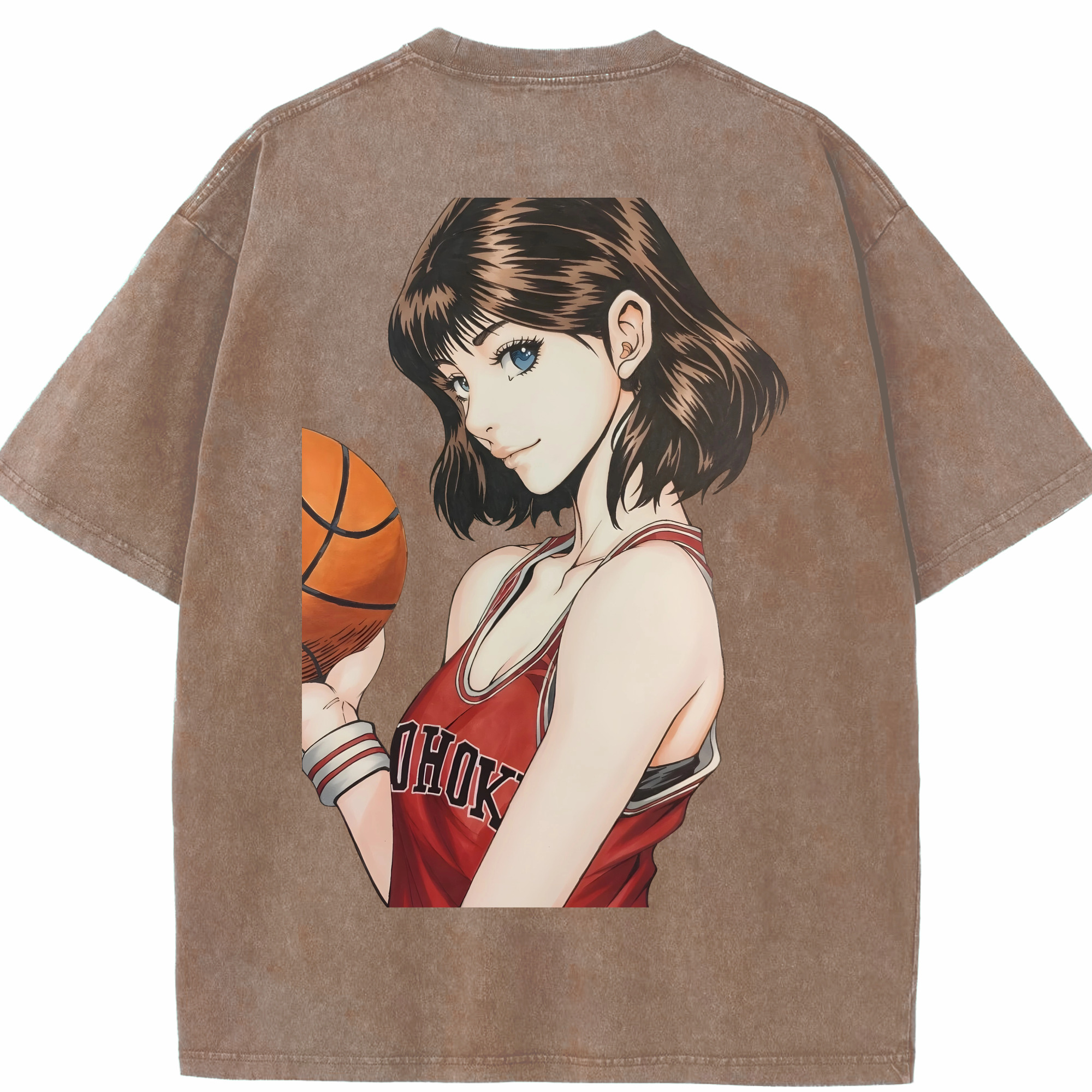 SLAM DUNK／スラムダンク 綿100% ヴィンテージ風 半袖Tシャツ（背面プリント）
