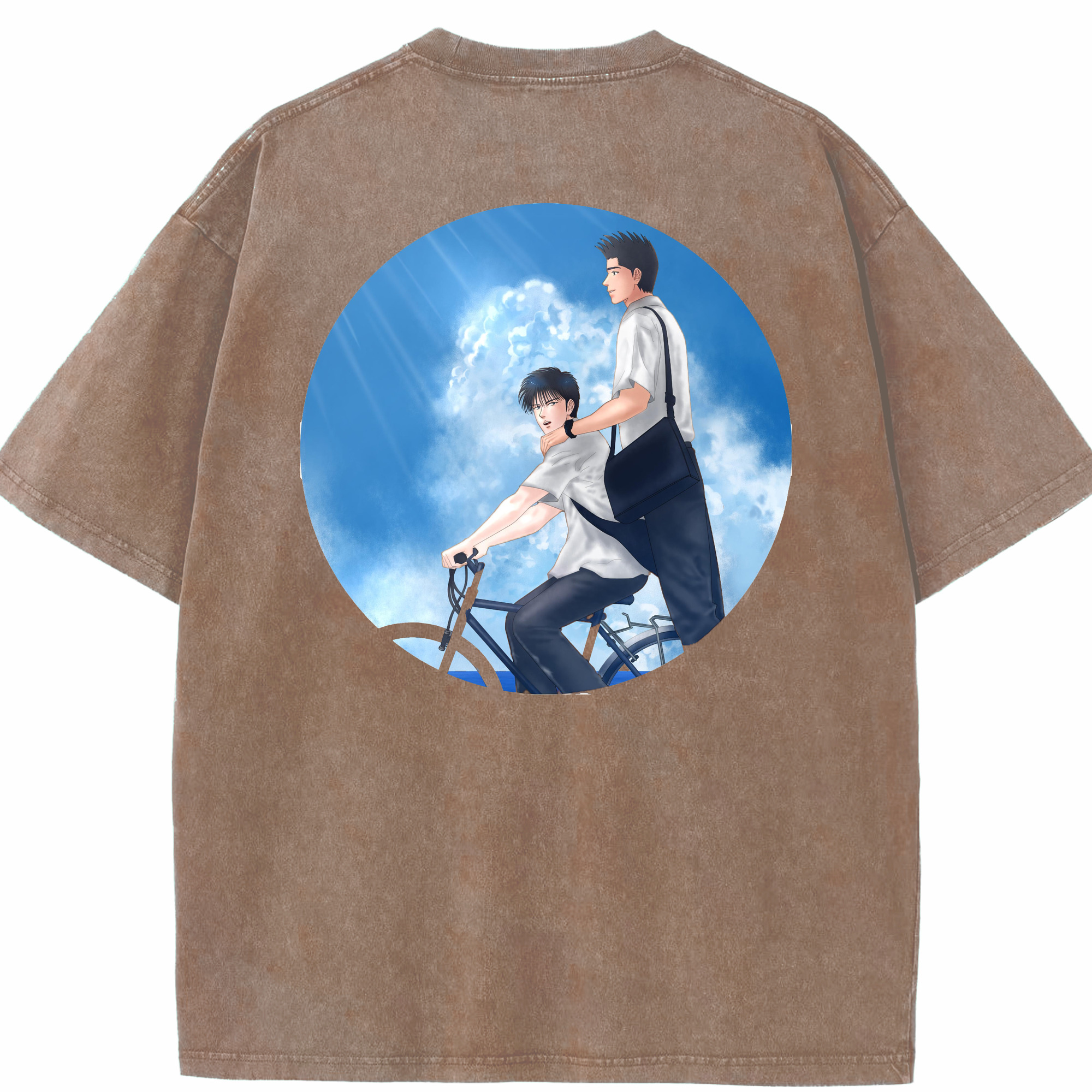 SLAM DUNK／スラムダンク 綿100% ヴィンテージ風 半袖Tシャツ（背面プリント）