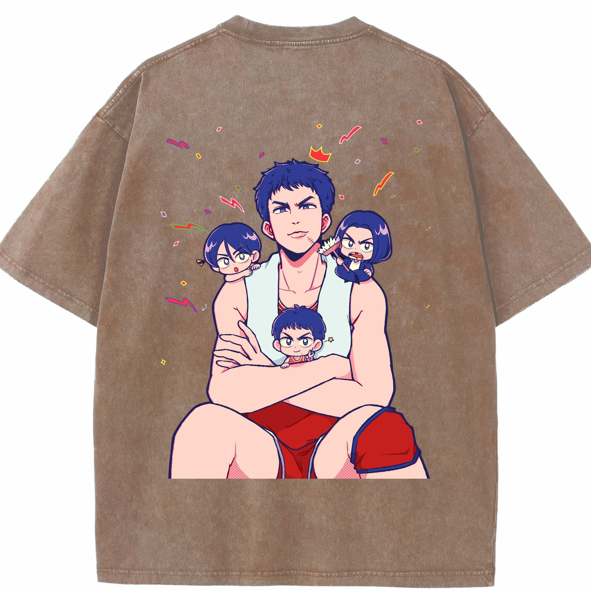 SLAM DUNK／スラムダンク 綿100% ヴィンテージ風 半袖Tシャツ（背面プリント）