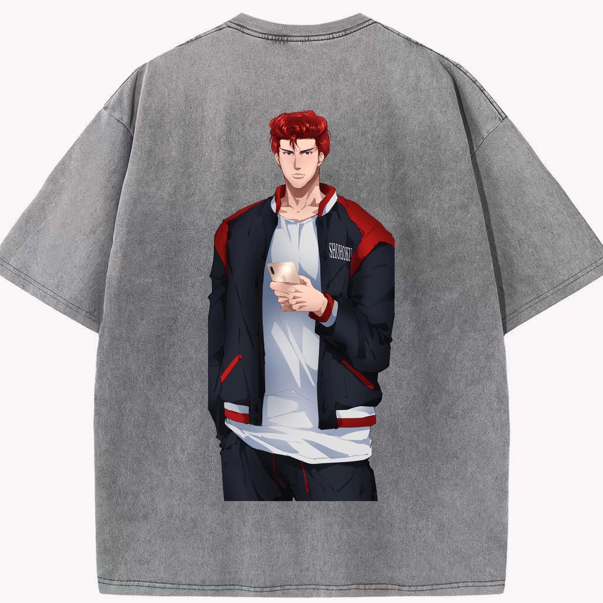 （画像用） SLAM DUNK／スラムダンク 綿100% ヴィンテージ風 半袖Tシャツ（背面プリント）