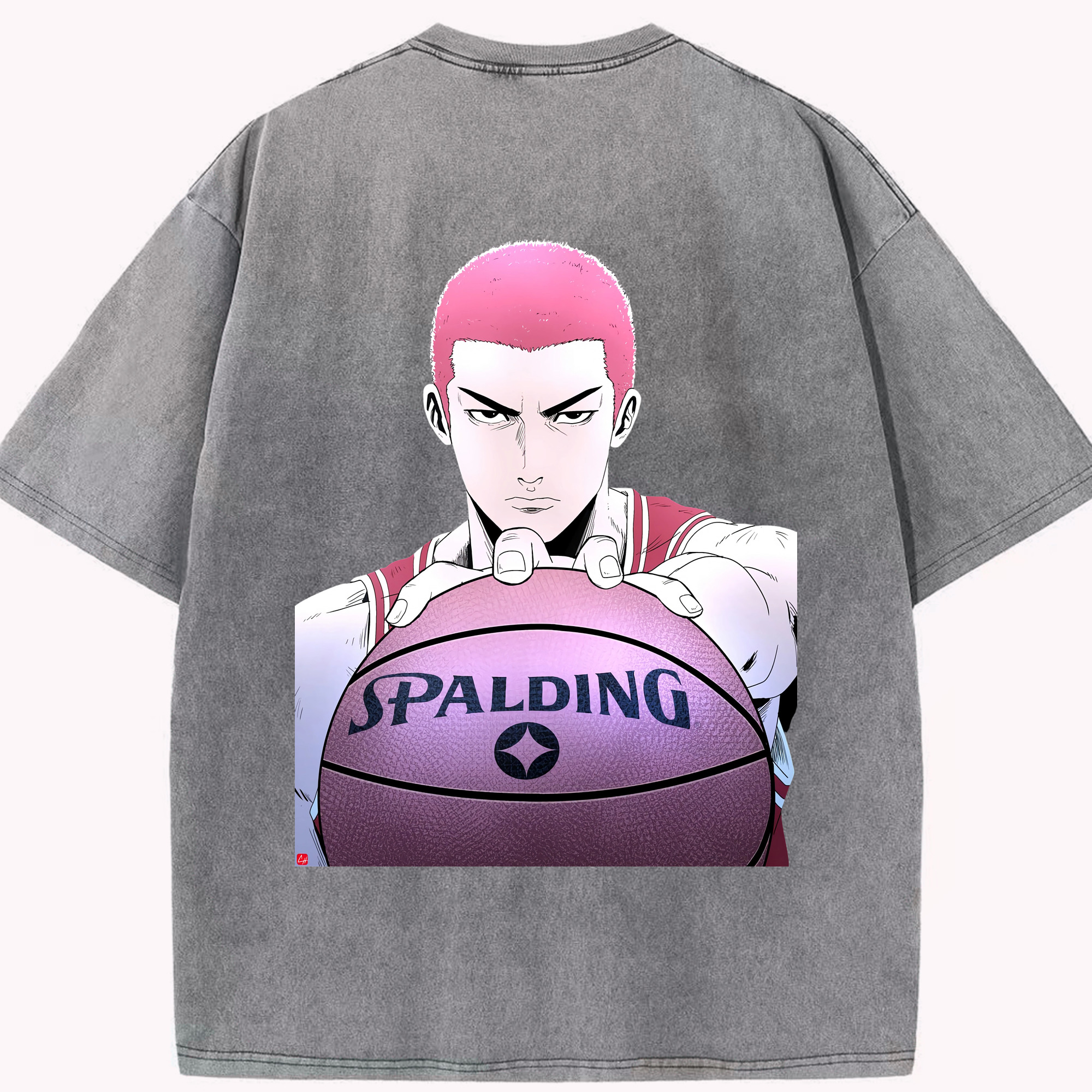 （画像用） SLAM DUNK／スラムダンク 綿100% ヴィンテージ風 半袖Tシャツ（背面プリント）