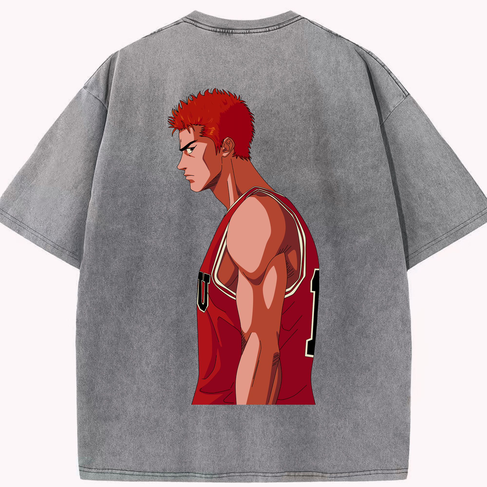 （画像用） SLAM DUNK／スラムダンク 綿100% ヴィンテージ風 半袖Tシャツ（背面プリント）