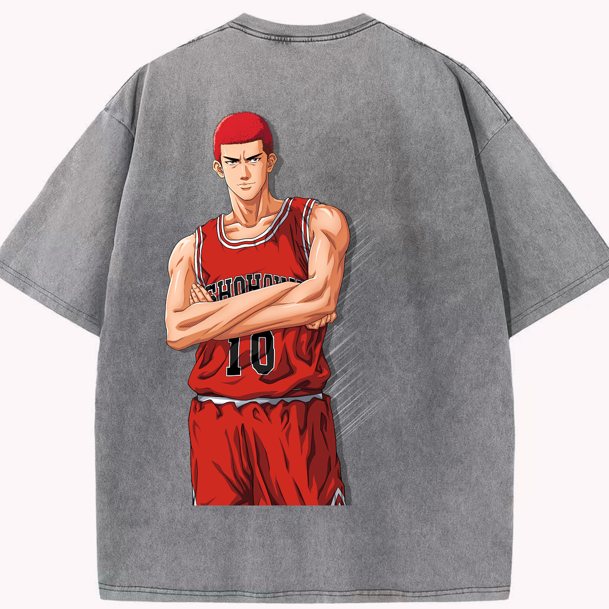 （画像用） SLAM DUNK／スラムダンク 綿100% ヴィンテージ風 半袖Tシャツ（背面プリント）