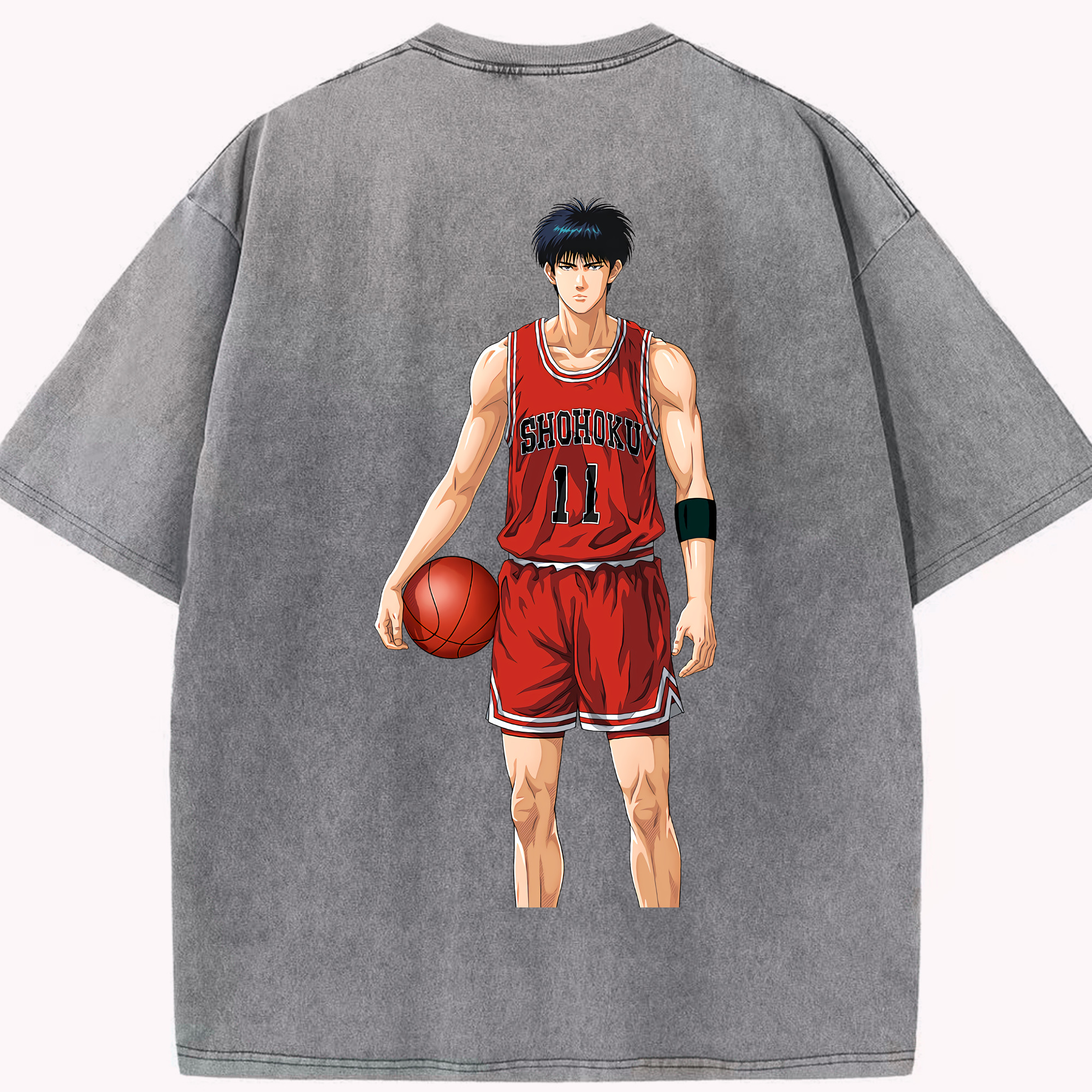 （画像用） SLAM DUNK／スラムダンク 綿100% ヴィンテージ風 半袖Tシャツ（背面プリント）
