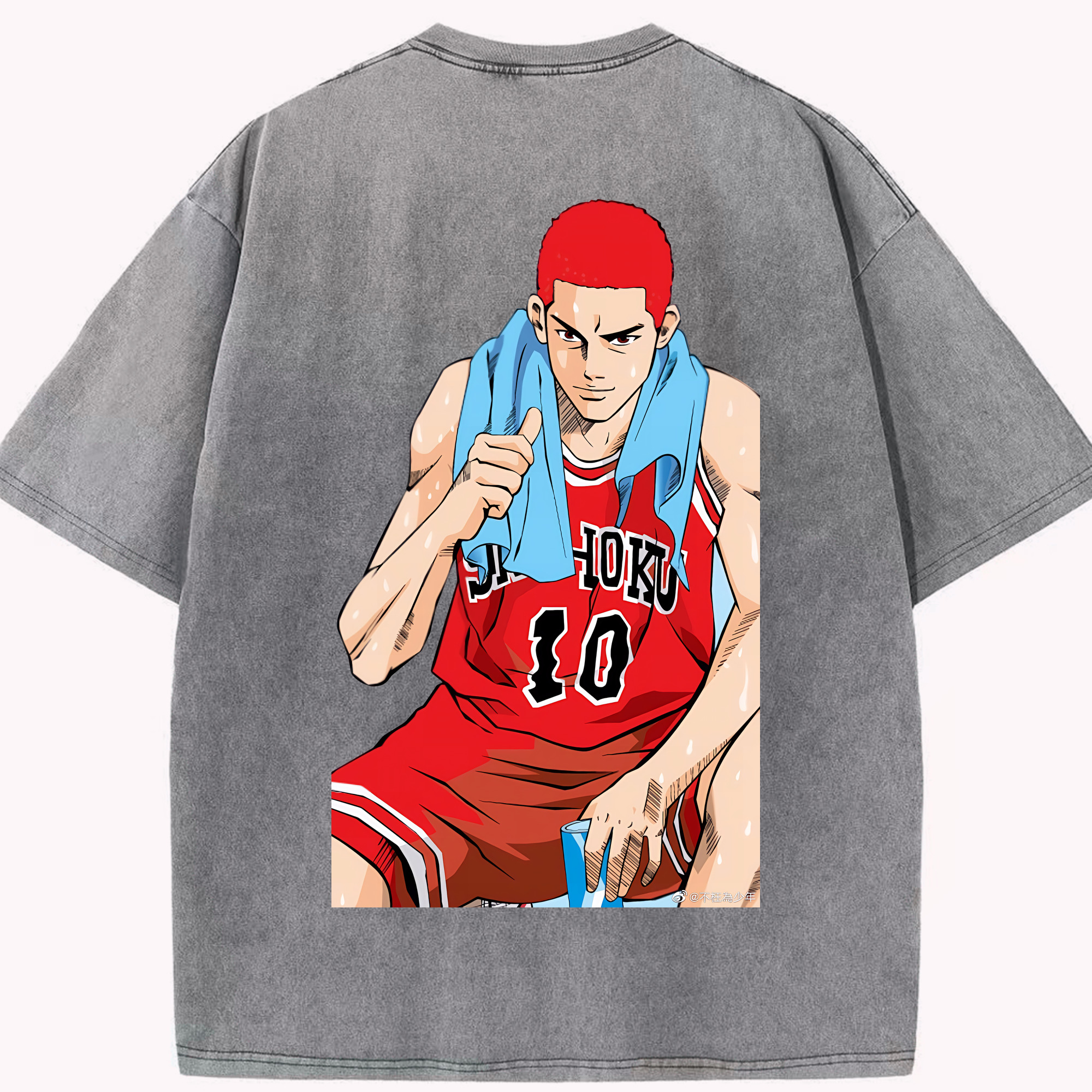 （画像用） SLAM DUNK／スラムダンク 綿100% ヴィンテージ風 半袖Tシャツ（背面プリント）