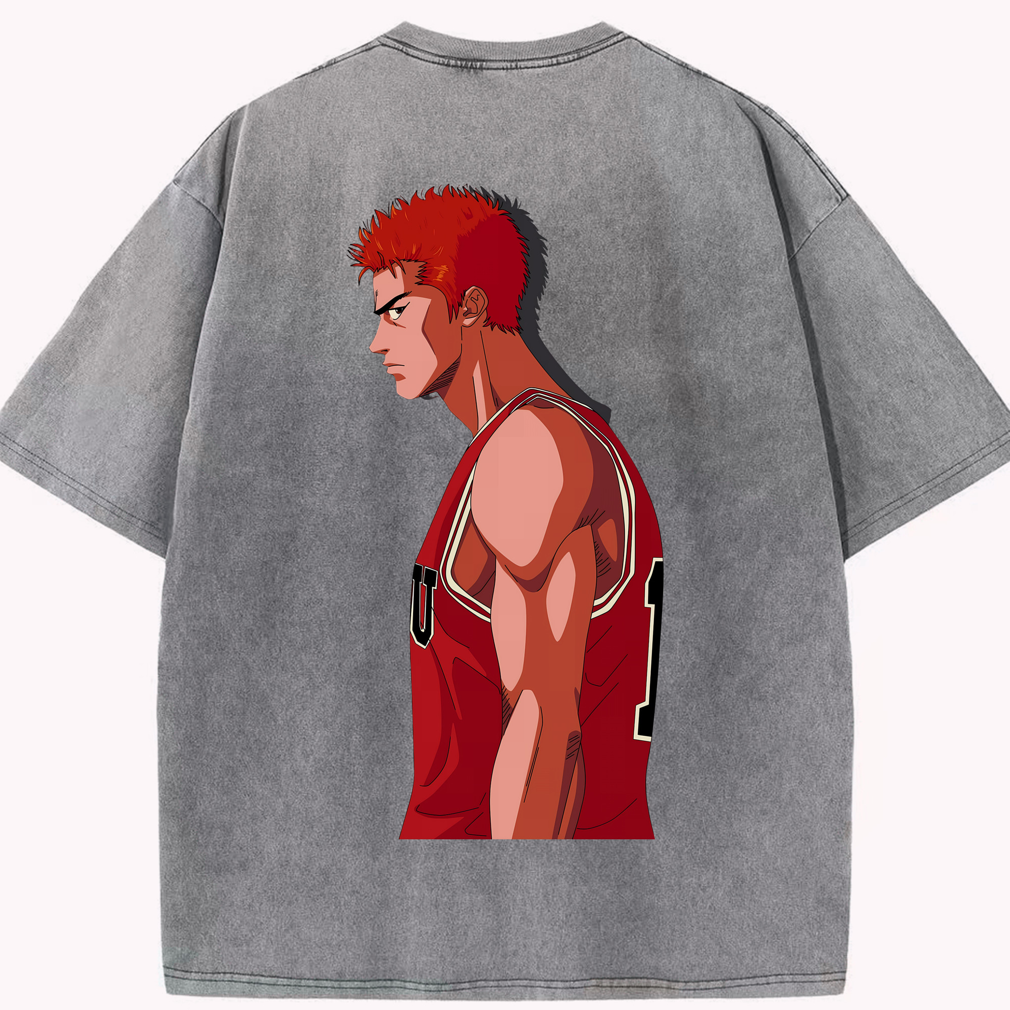 （画像用） SLAM DUNK／スラムダンク 綿100% ヴィンテージ風 半袖Tシャツ（背面プリント）