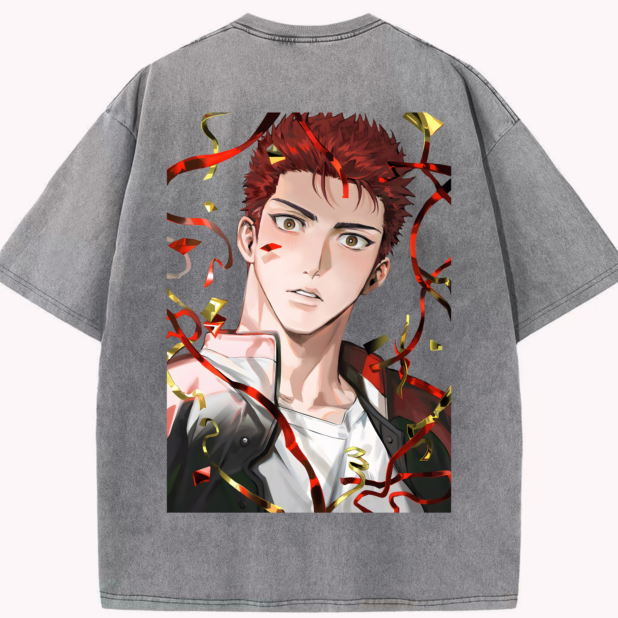 （画像用） SLAM DUNK／スラムダンク 綿100% ヴィンテージ風 半袖Tシャツ（背面プリント）