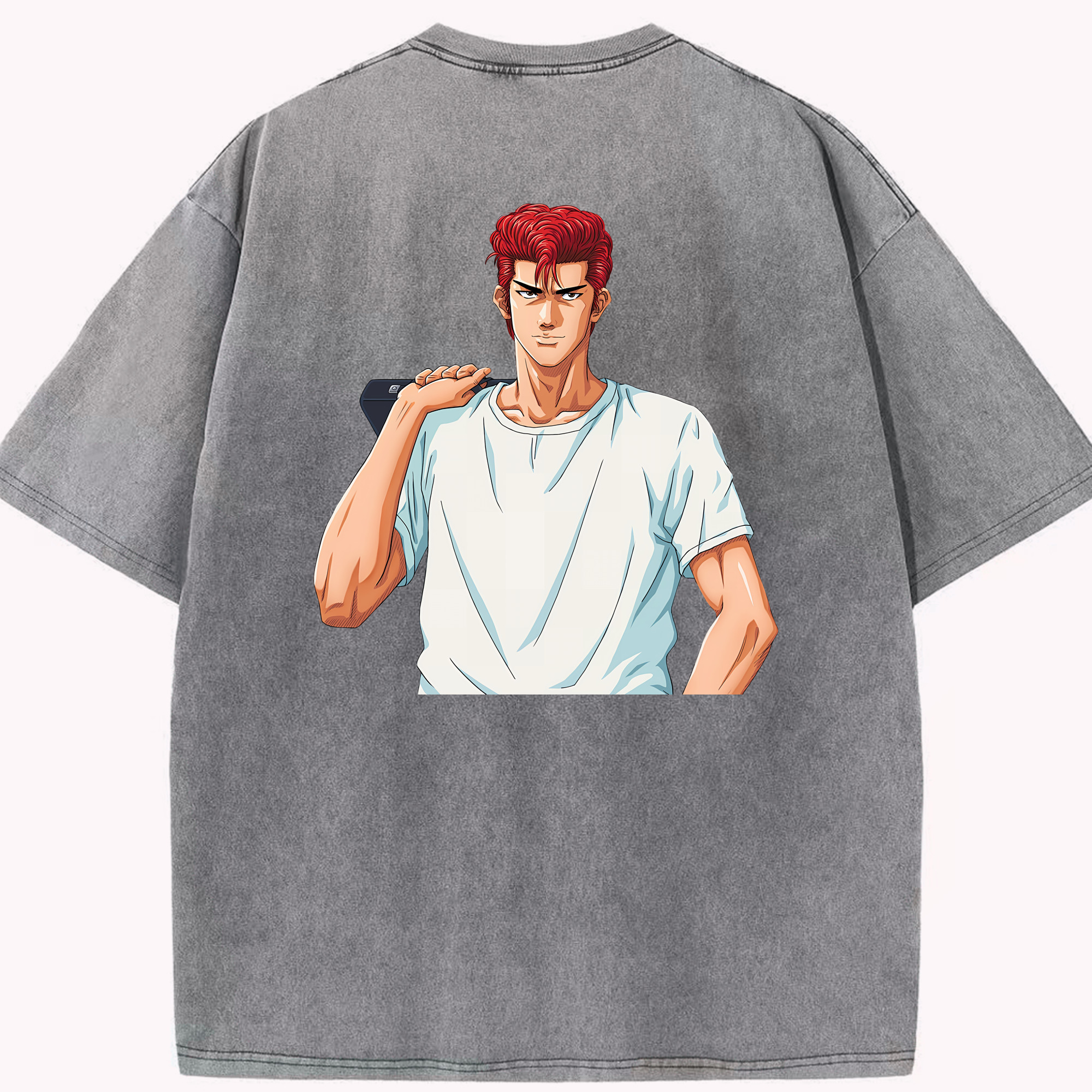 （画像用） SLAM DUNK／スラムダンク 綿100% ヴィンテージ風 半袖Tシャツ（背面プリント）
