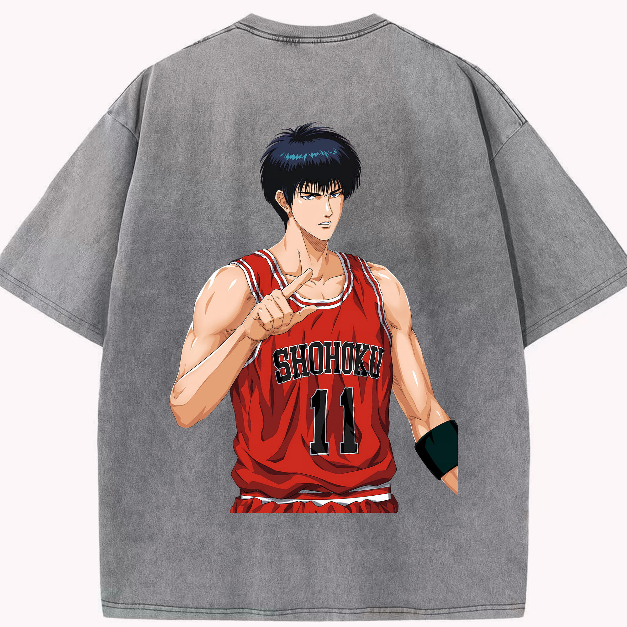 （画像用） SLAM DUNK／スラムダンク 綿100% ヴィンテージ風 半袖Tシャツ（背面プリント）