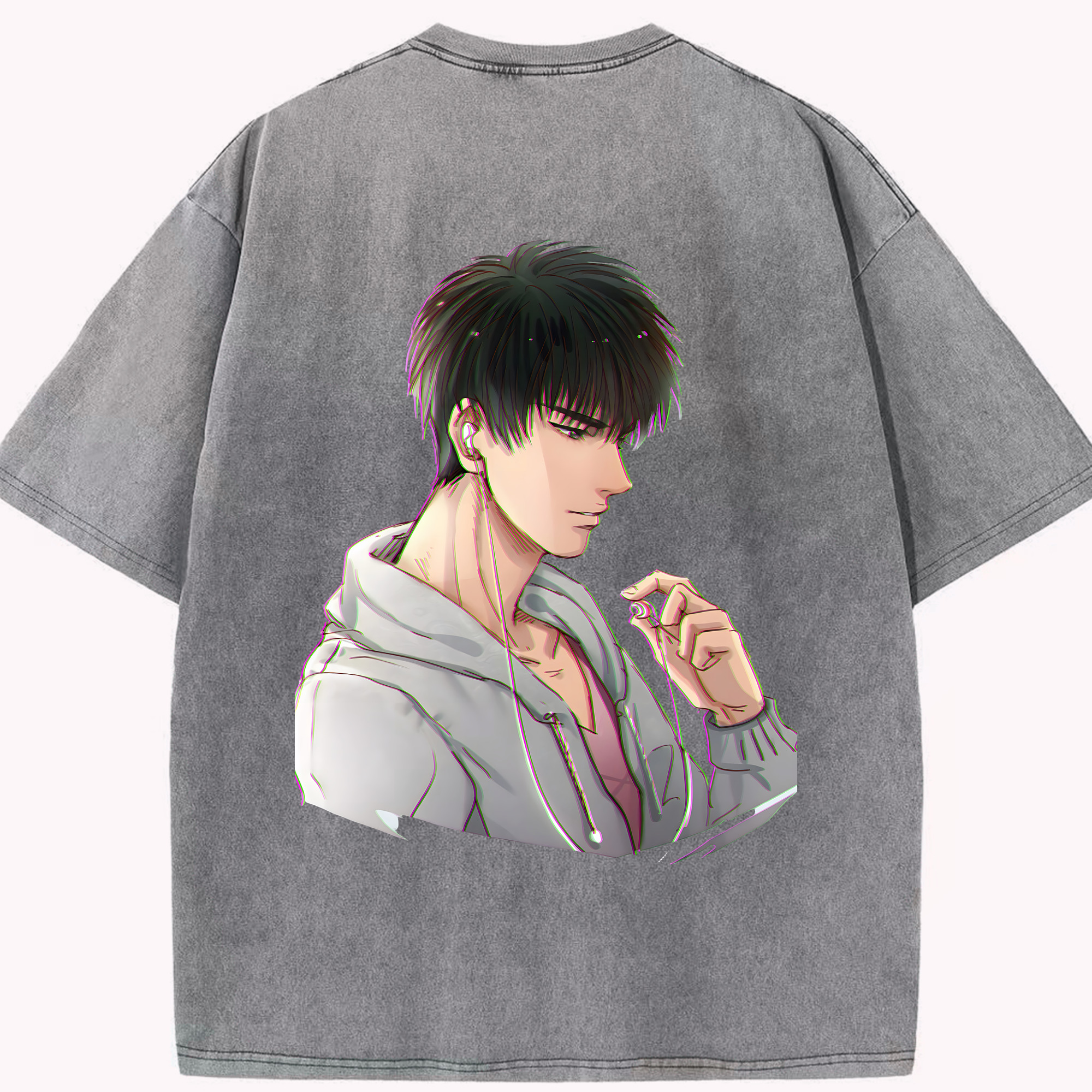 （画像用） SLAM DUNK／スラムダンク 綿100% ヴィンテージ風 半袖Tシャツ（背面プリント）
