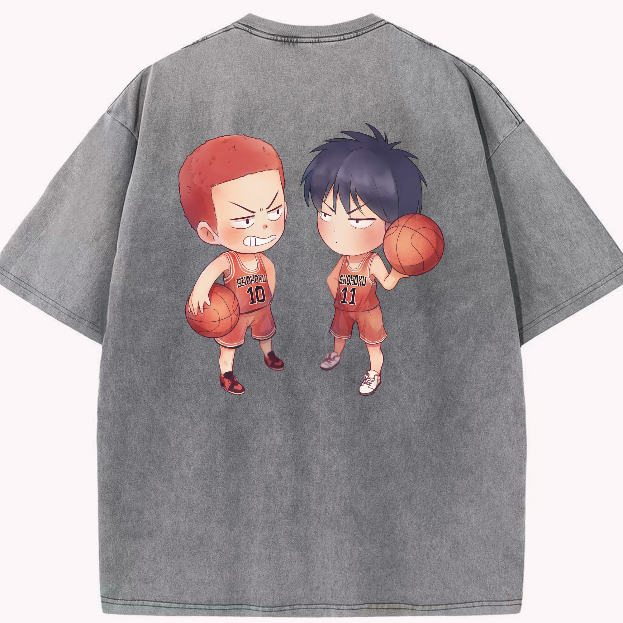 （画像用） SLAM DUNK／スラムダンク 綿100% ヴィンテージ風 半袖Tシャツ（背面プリント）