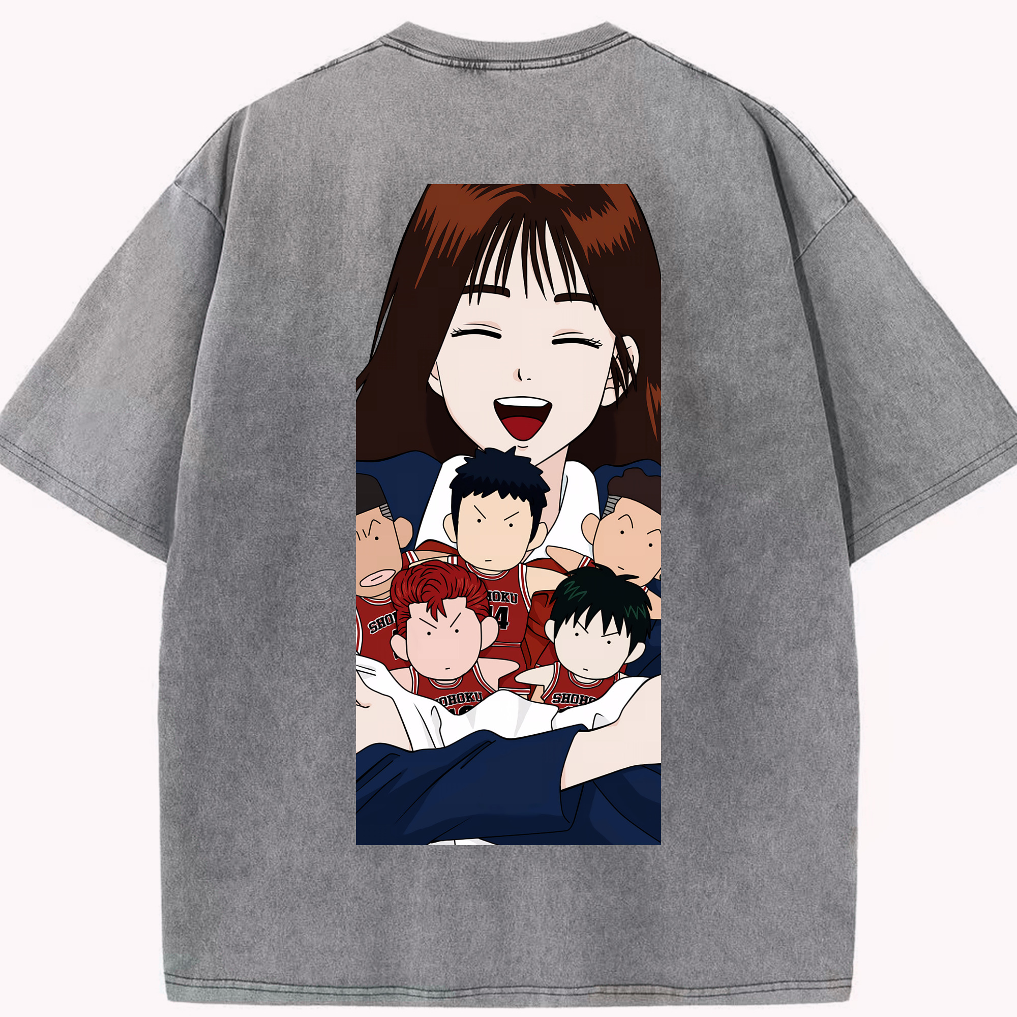 （画像用） SLAM DUNK／スラムダンク 綿100% ヴィンテージ風 半袖Tシャツ（背面プリント）