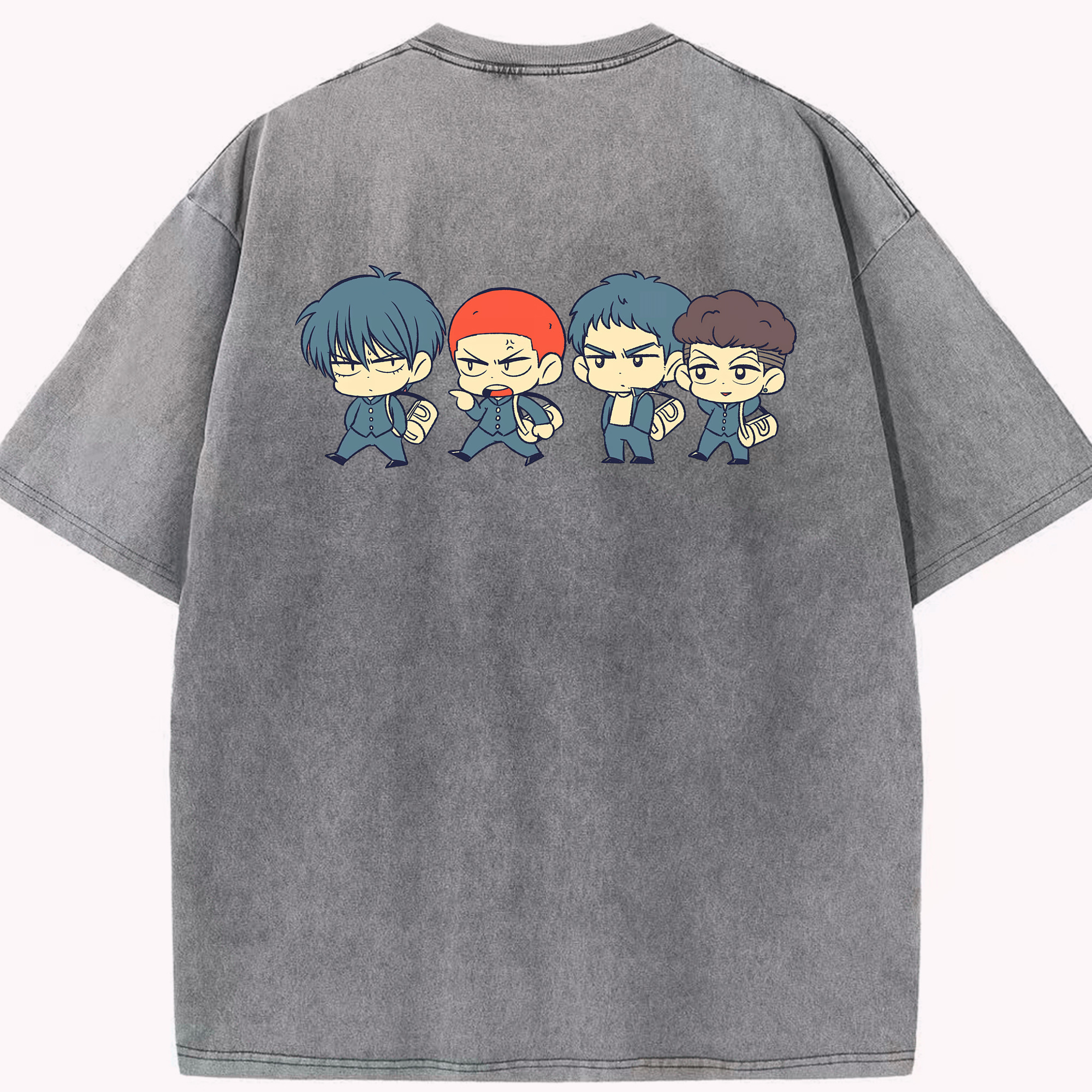 （画像用） SLAM DUNK／スラムダンク 綿100% ヴィンテージ風 半袖Tシャツ（背面プリント）