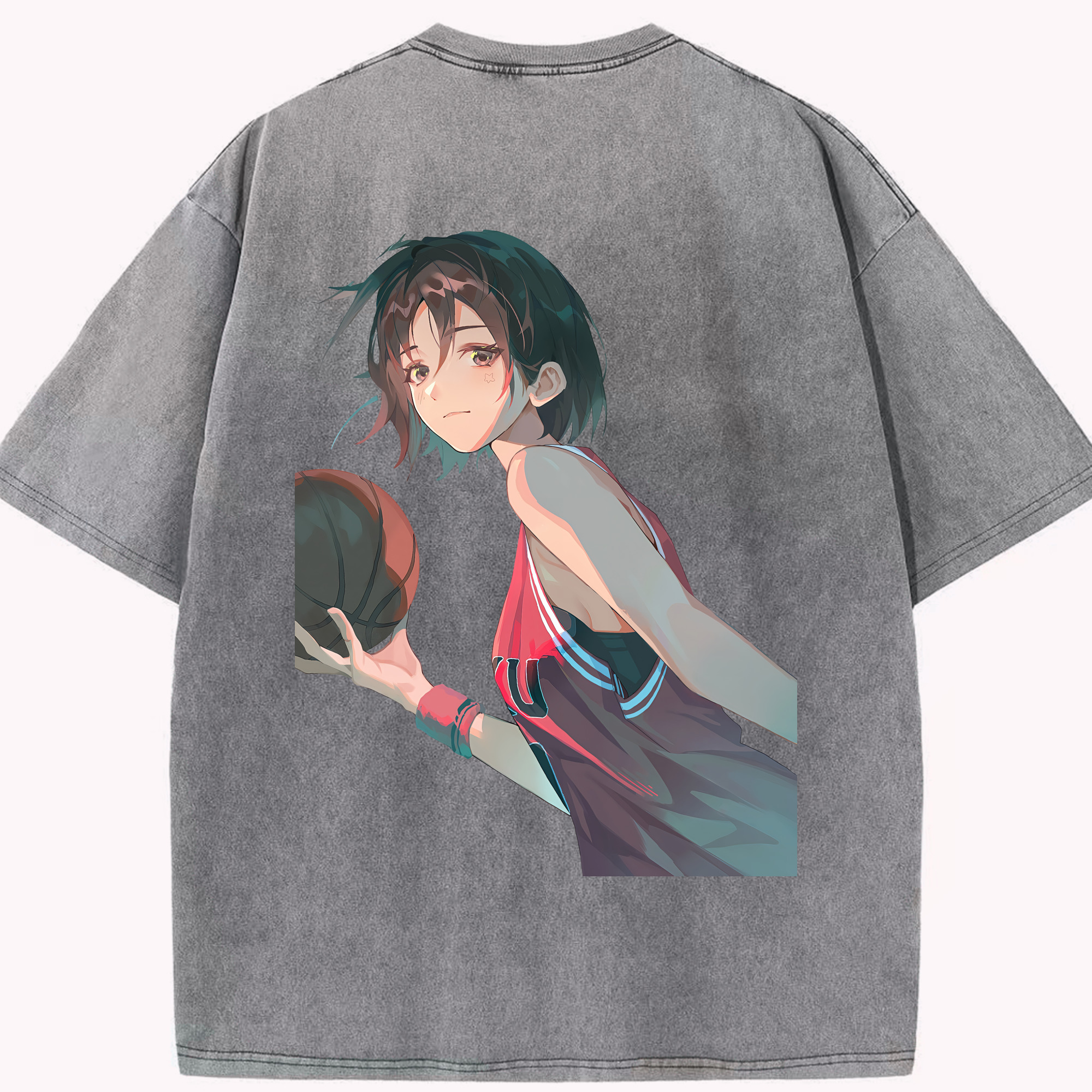 （画像用） SLAM DUNK／スラムダンク 綿100% ヴィンテージ風 半袖Tシャツ（背面プリント）