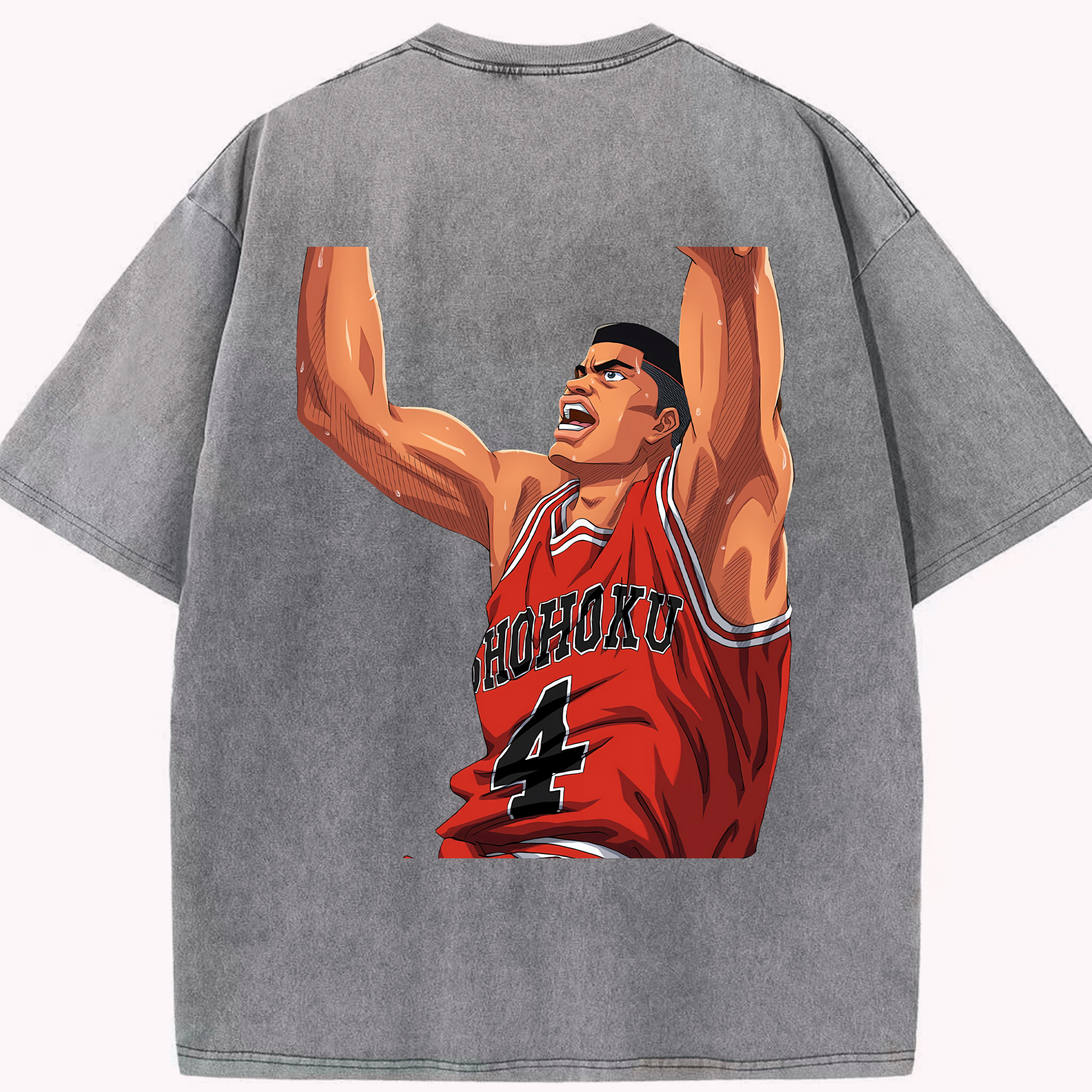 （画像用） SLAM DUNK／スラムダンク 綿100% ヴィンテージ風 半袖Tシャツ（背面プリント）
