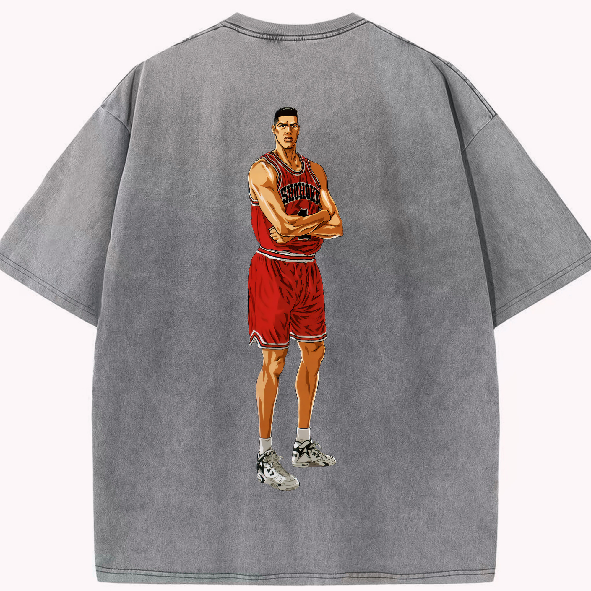 （画像用） SLAM DUNK／スラムダンク 綿100% ヴィンテージ風 半袖Tシャツ（背面プリント）