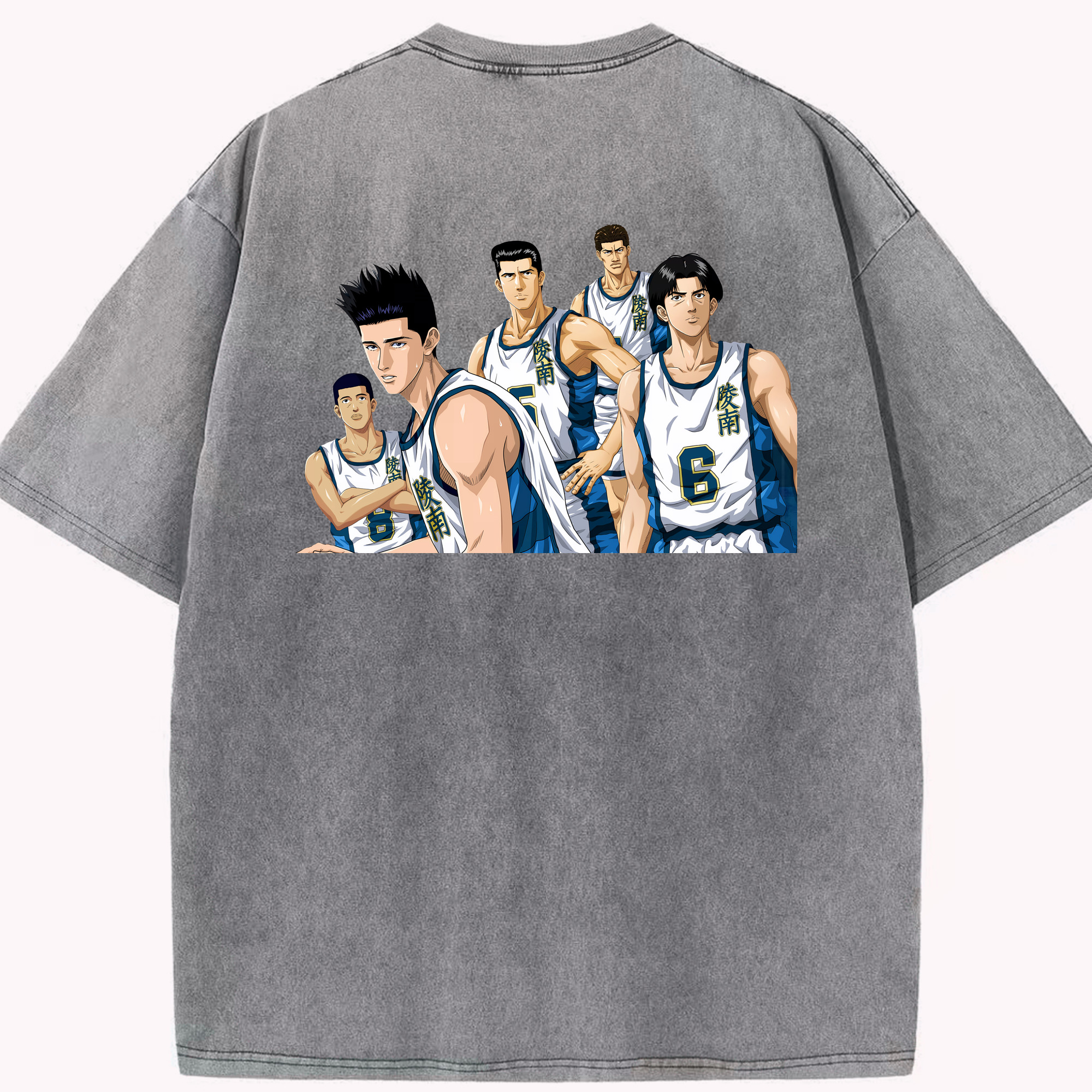 （画像用） SLAM DUNK／スラムダンク 綿100% ヴィンテージ風 半袖Tシャツ（背面プリント）