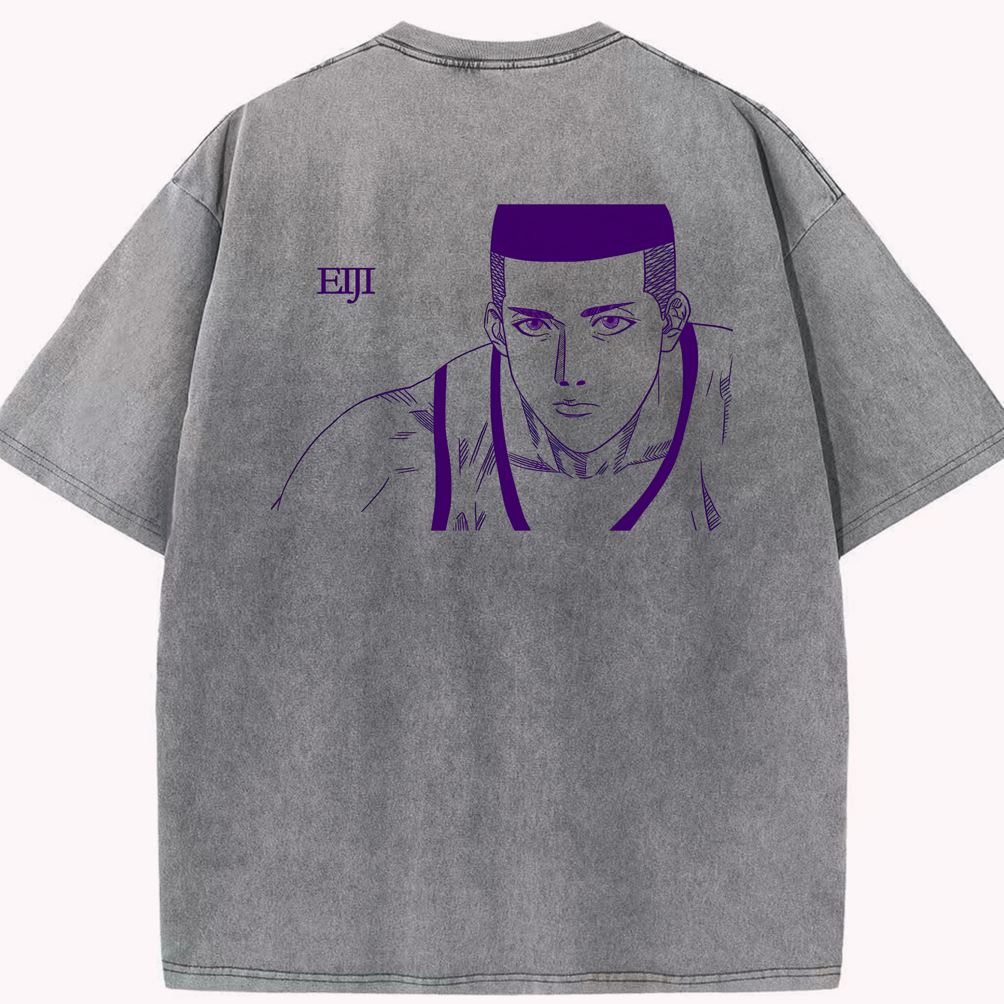 （画像用） SLAM DUNK／スラムダンク 綿100% ヴィンテージ風 半袖Tシャツ（背面プリント）