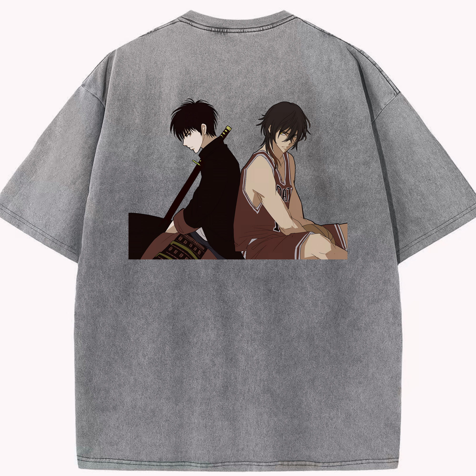 （画像用） SLAM DUNK／スラムダンク 綿100% ヴィンテージ風 半袖Tシャツ（背面プリント）