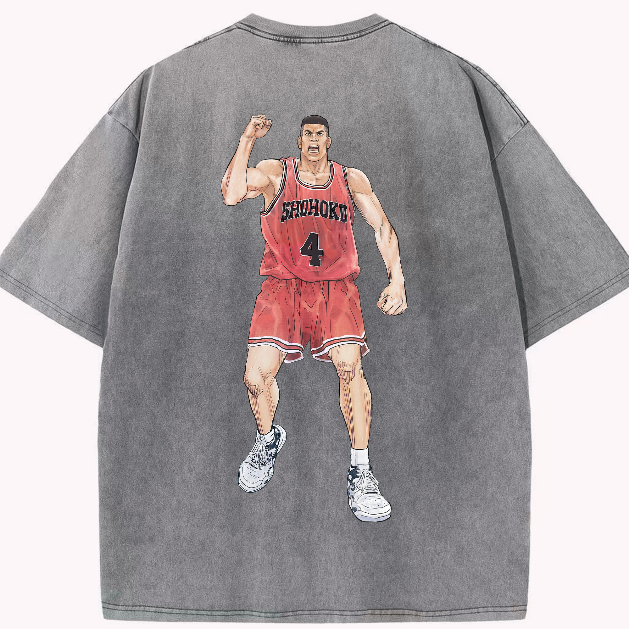 （画像用） SLAM DUNK／スラムダンク 綿100% ヴィンテージ風 半袖Tシャツ（背面プリント）