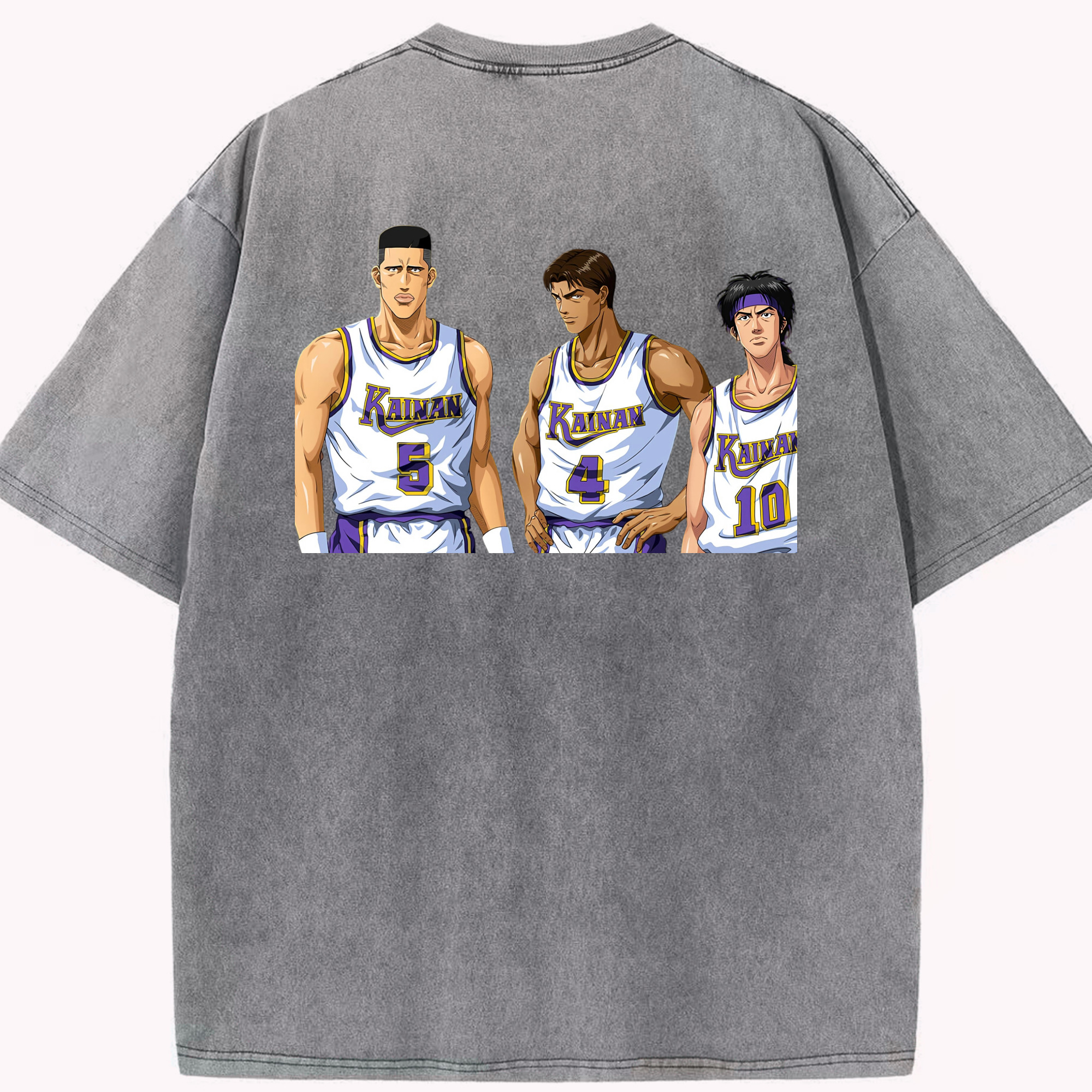 （画像用） SLAM DUNK／スラムダンク 綿100% ヴィンテージ風 半袖Tシャツ（背面プリント）