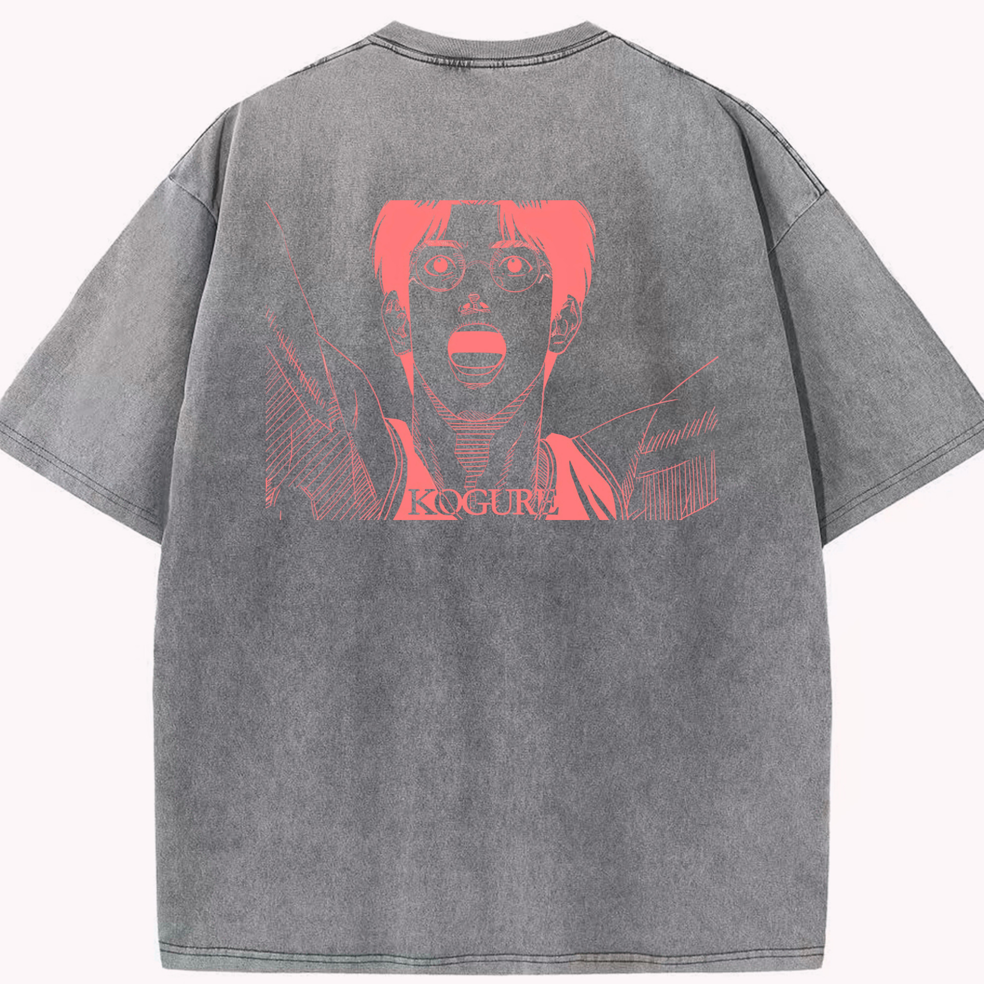 SLAM DUNK／スラムダンク 綿100% ヴィンテージ風 半袖Tシャツ（背面プリント）